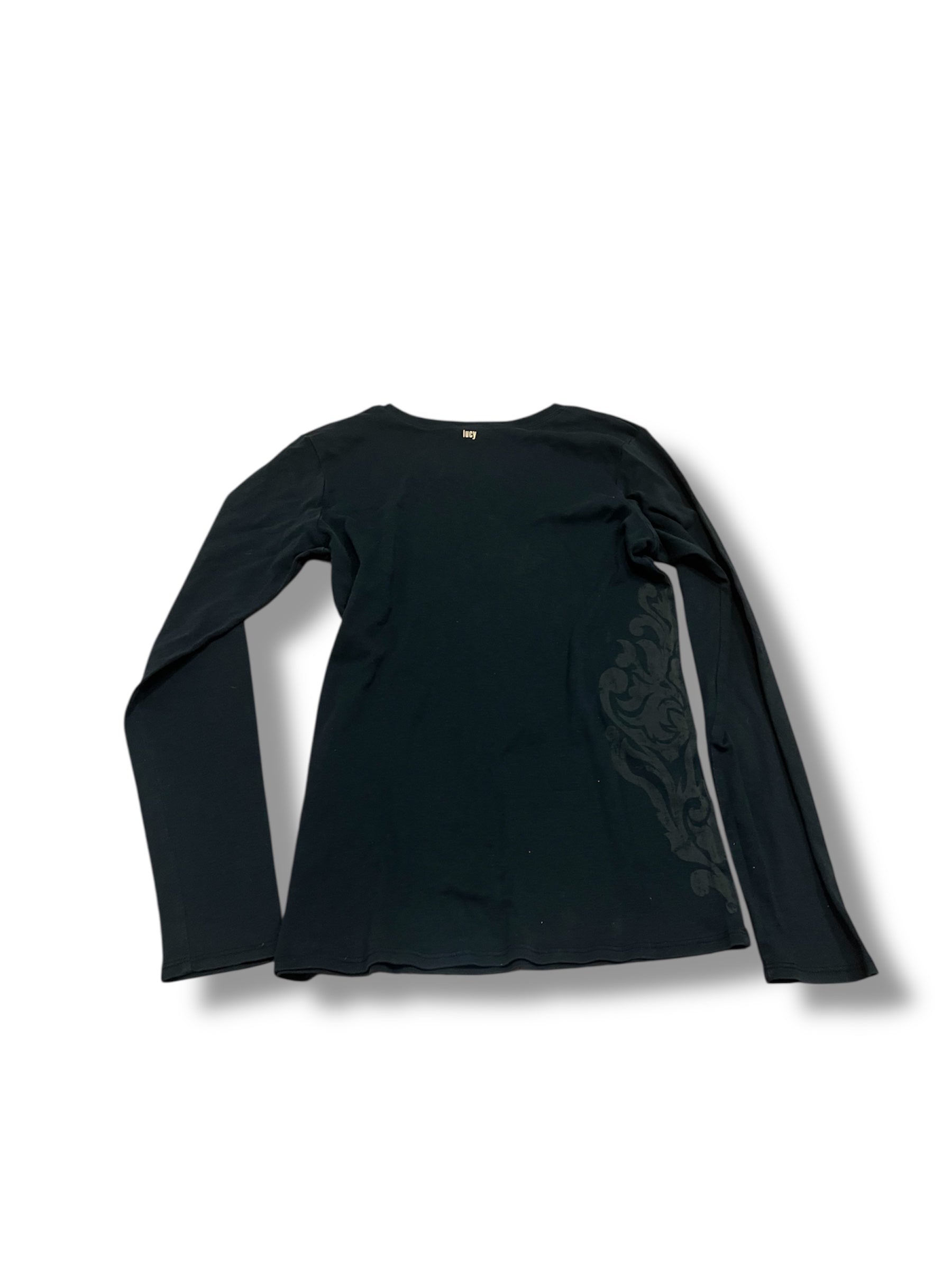 Black tribal long fitted sleeve size (large) fits medium
