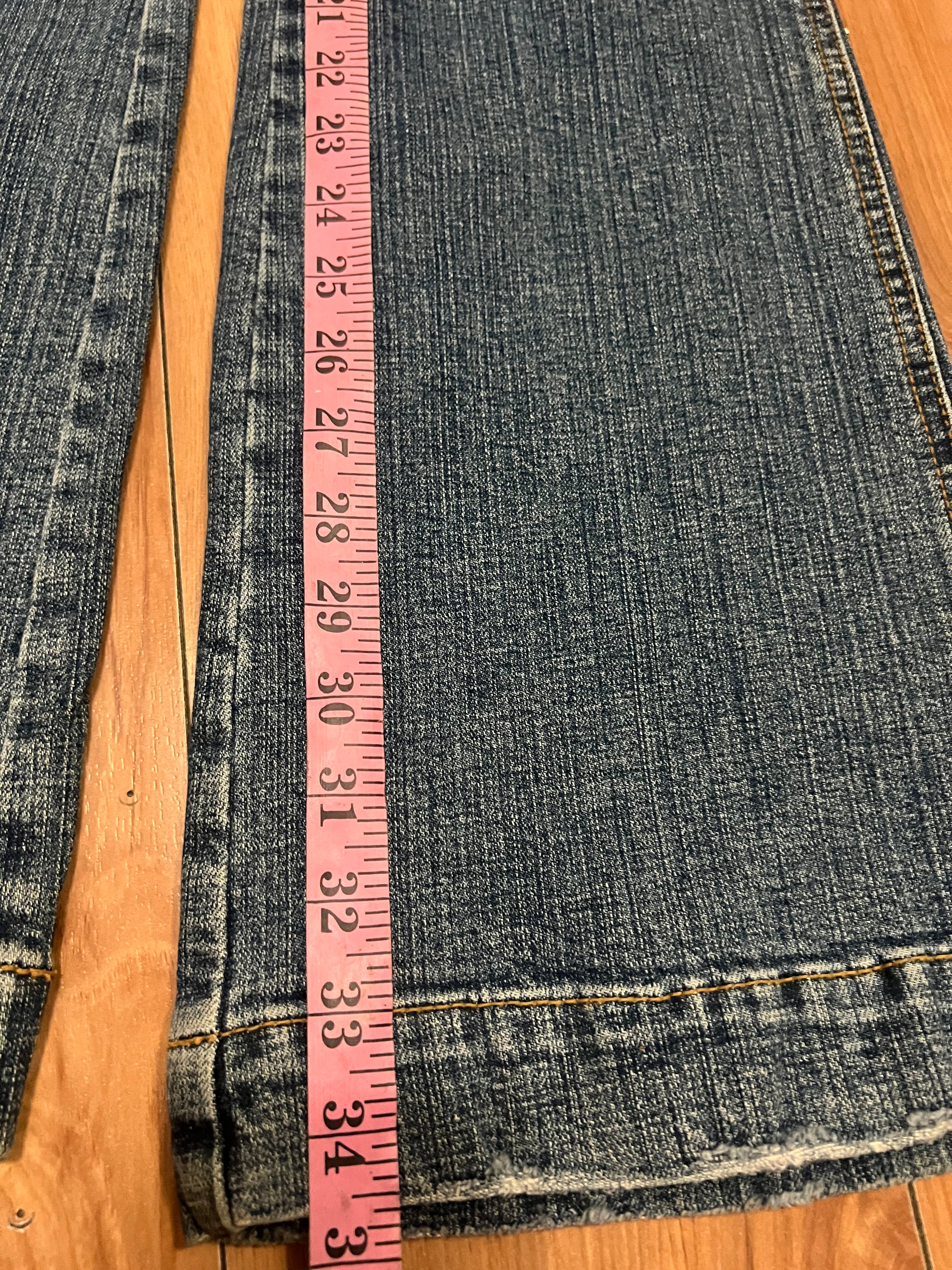 Low rise wide leg cargo jean pants