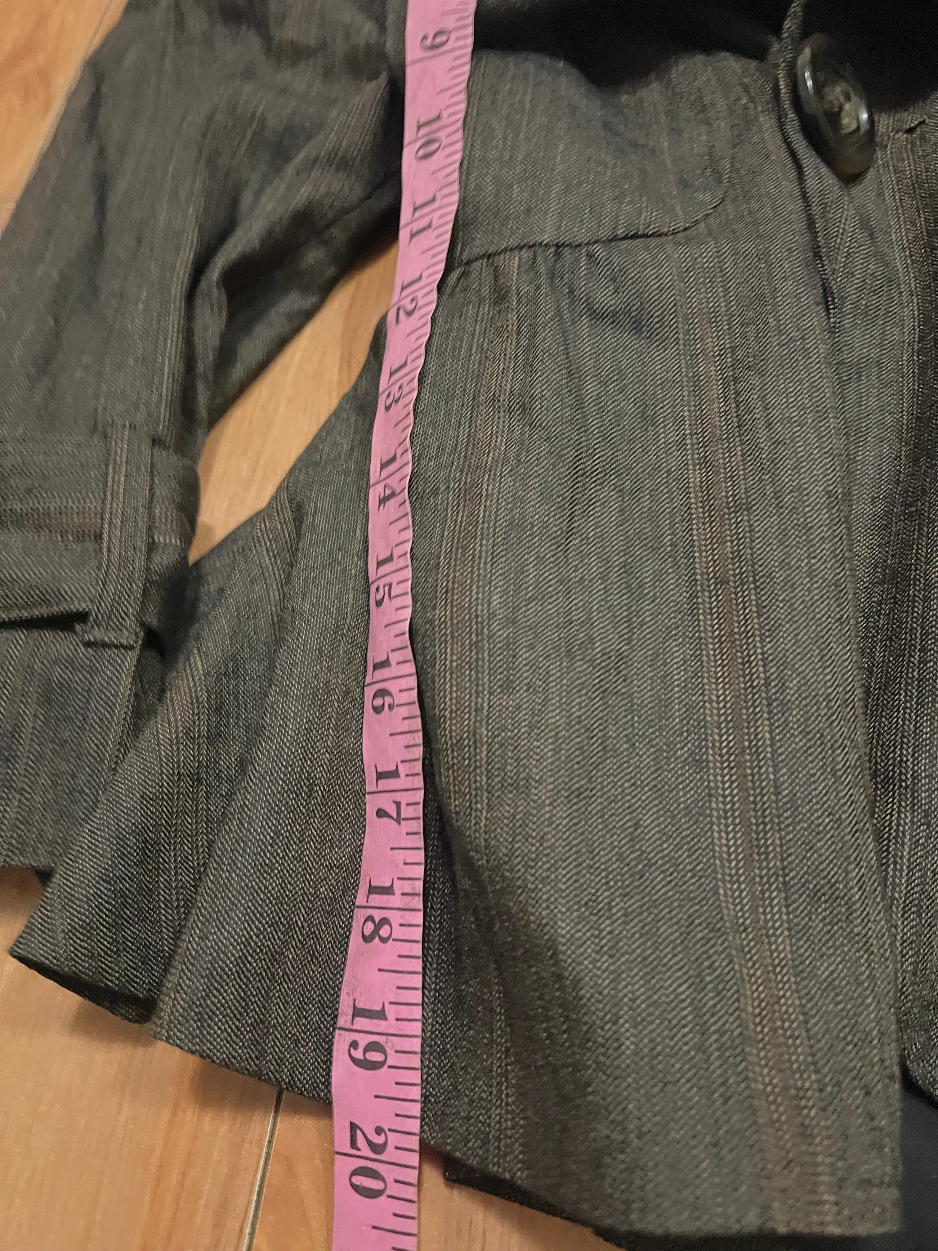 Brown pinstriped whimsy goth jacket blazer size medium