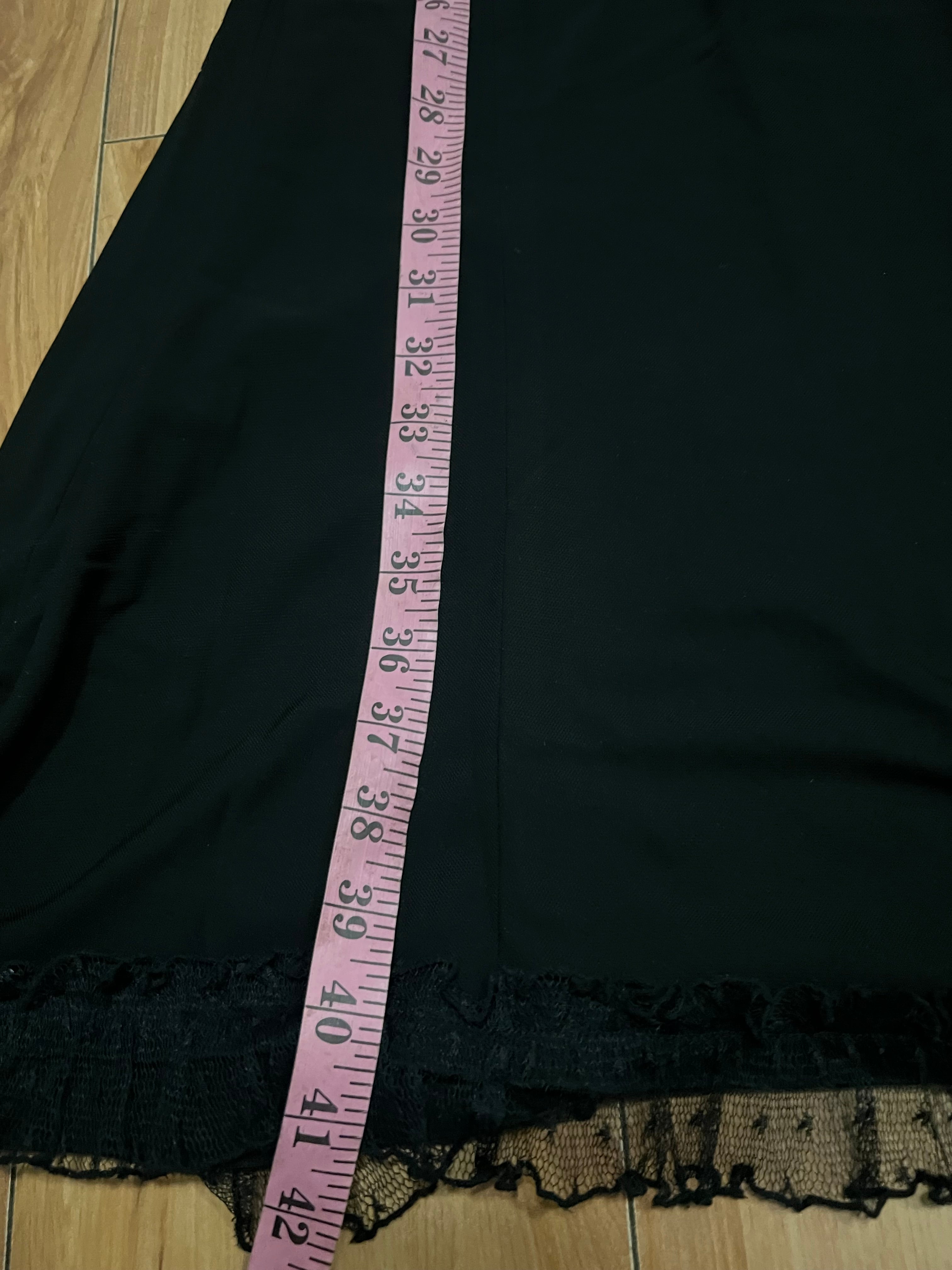 Black dkny maxi dress with lace size medium