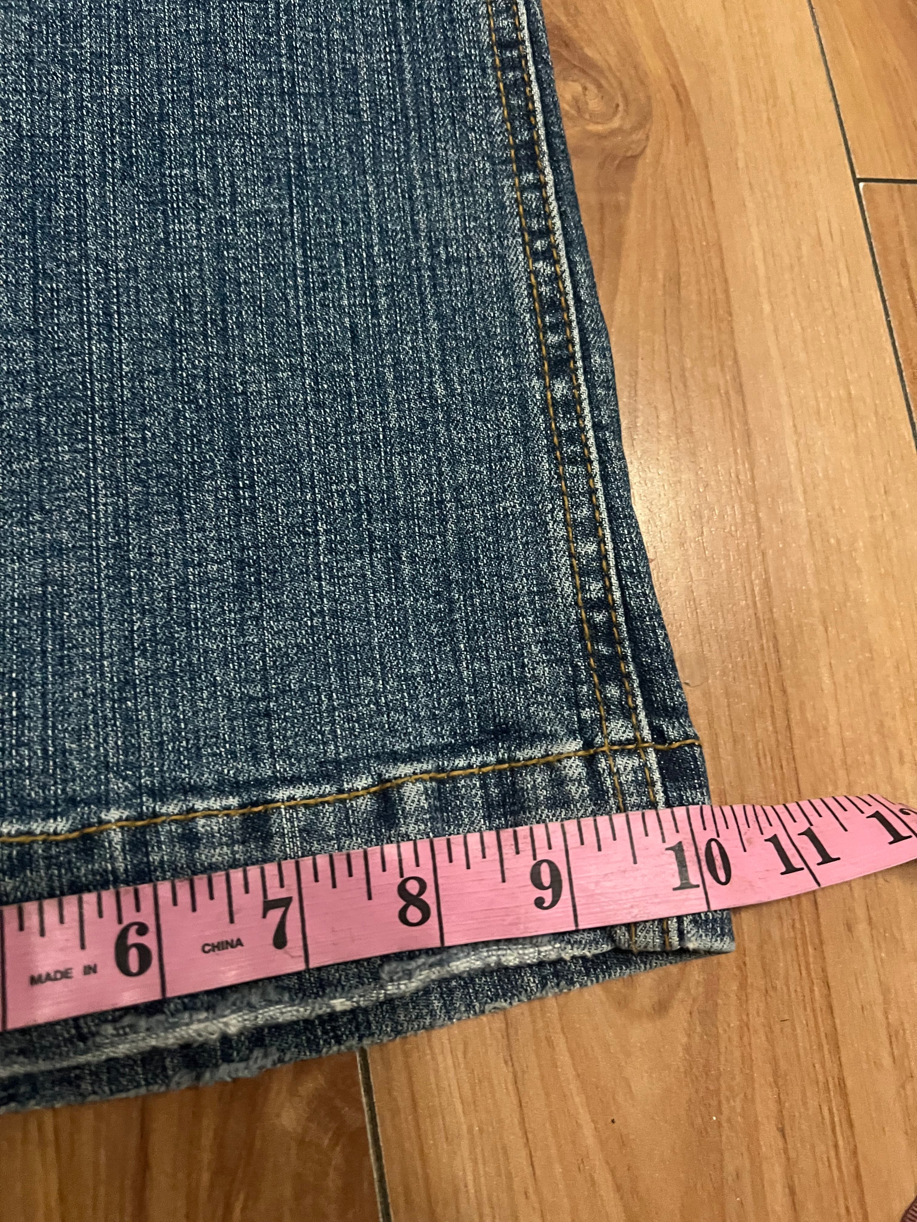 Low rise wide leg cargo jean pants
