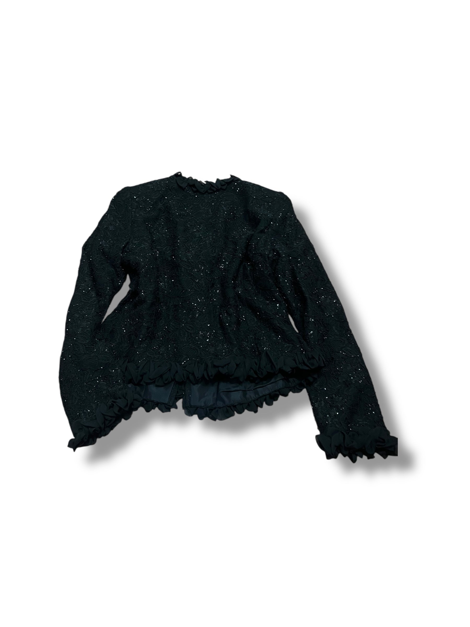 Black ruffle goth Lolita jacket blazer size medium