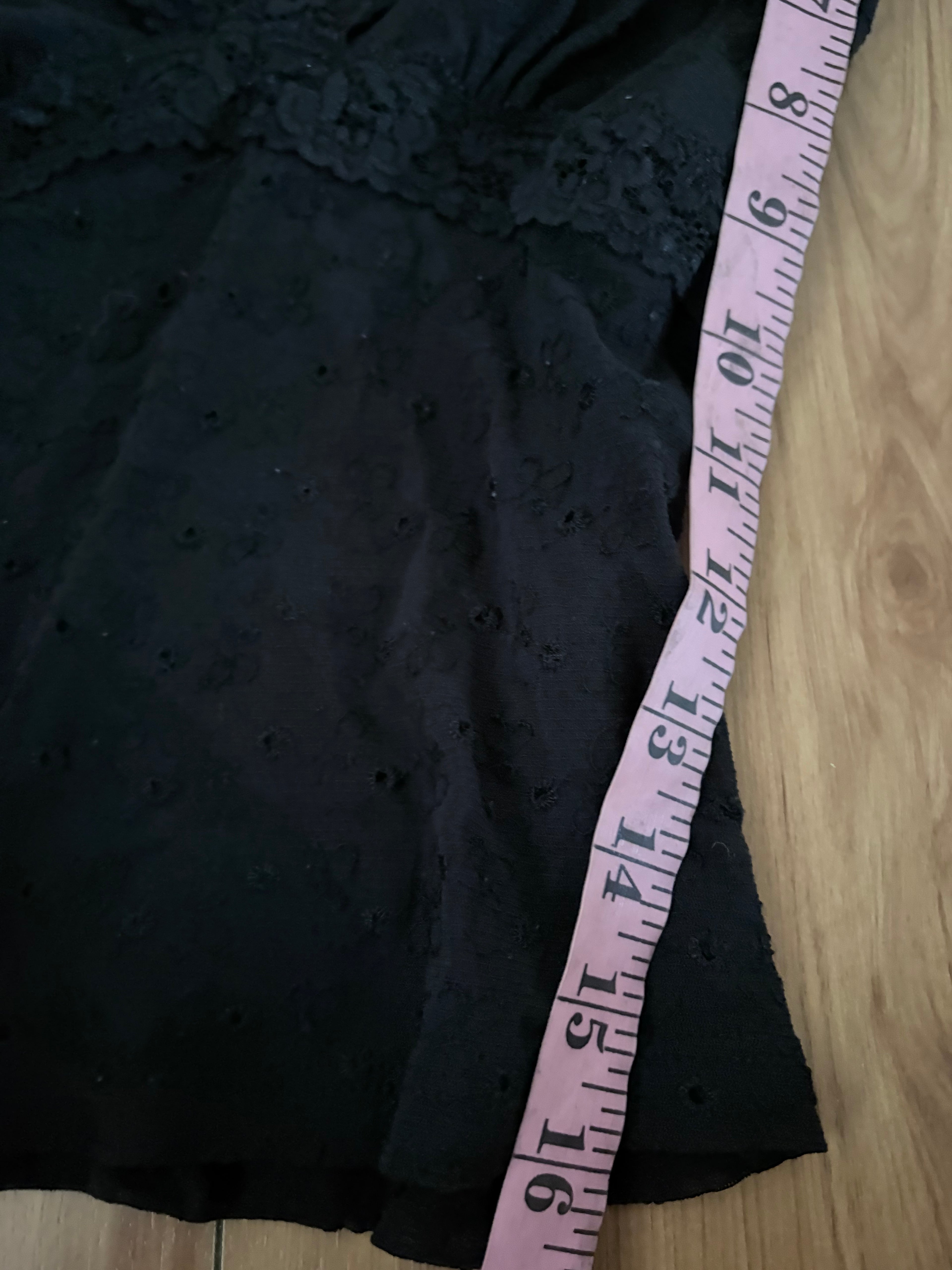 Black milkmaid pointell off the shoulder vintage forever 21 small top