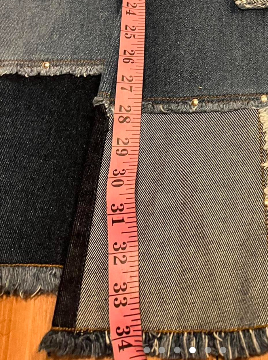 Denim block jeans 90’s with studs size 10