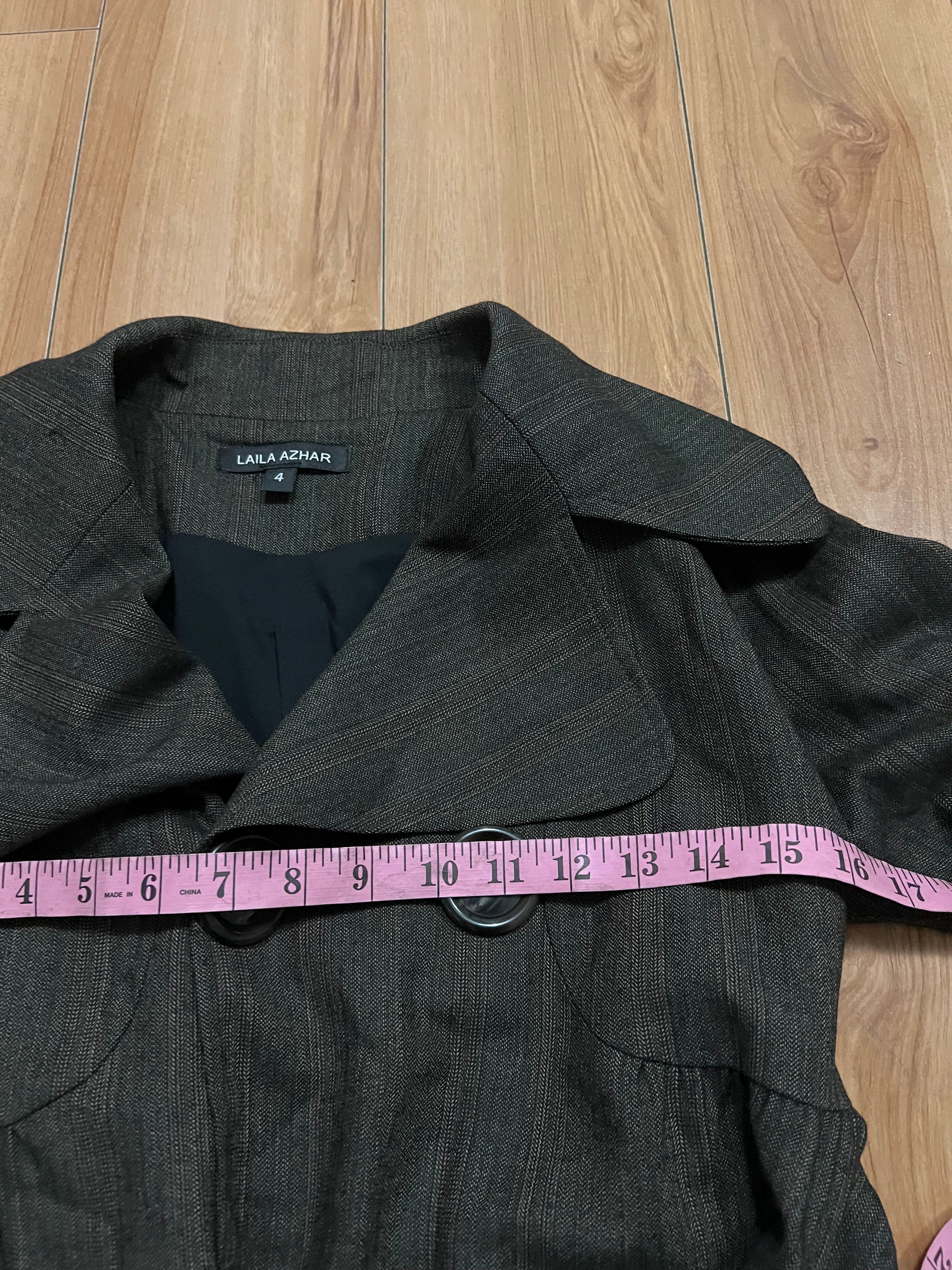 Brown pinstriped whimsy goth jacket blazer size medium