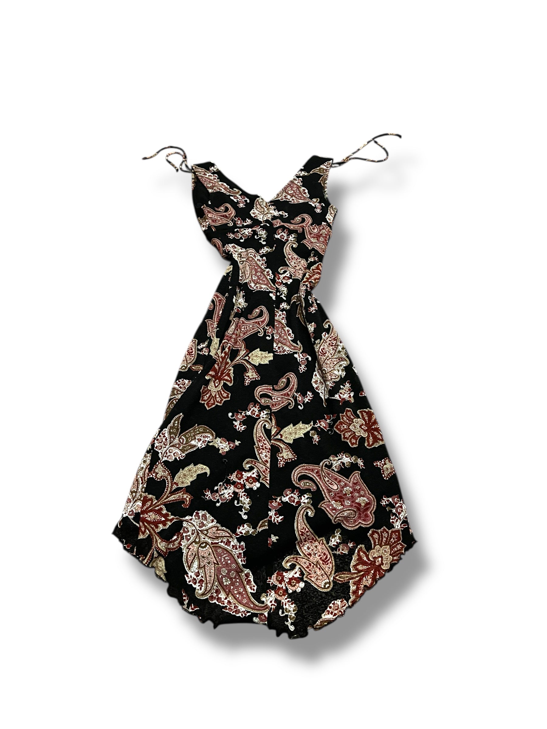 Black floral rampage size small butterfly tank sleeves dress