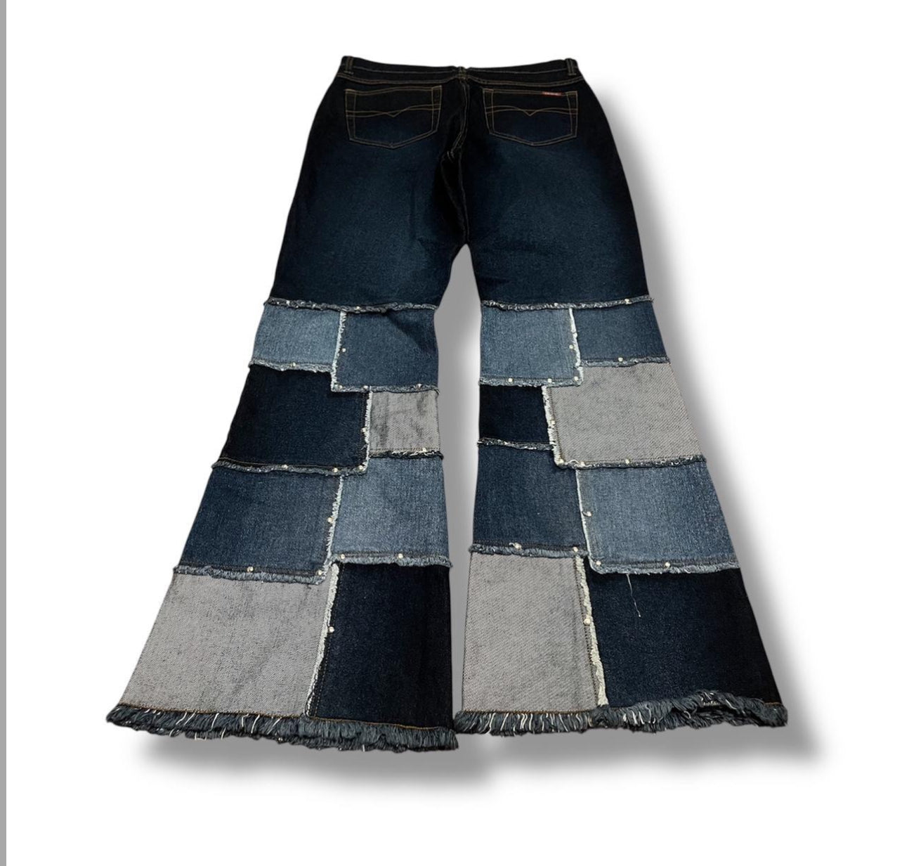 Denim block jeans 90’s with studs size 10