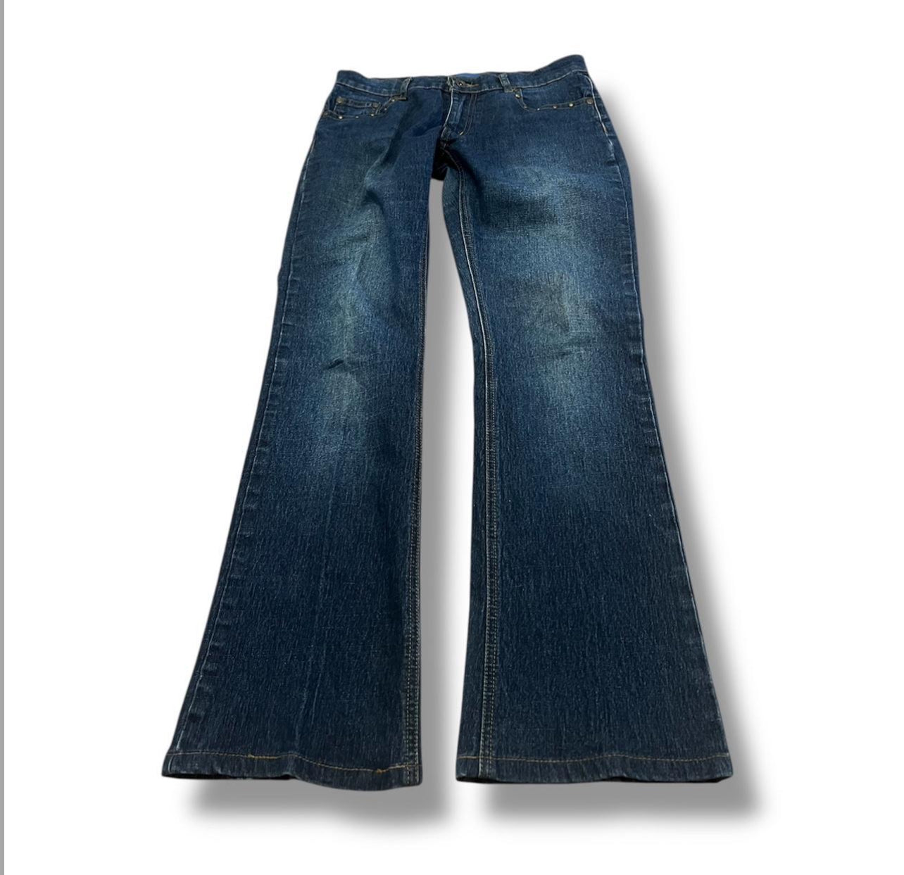 Embroidered 90’s low rise flare jeans size medium