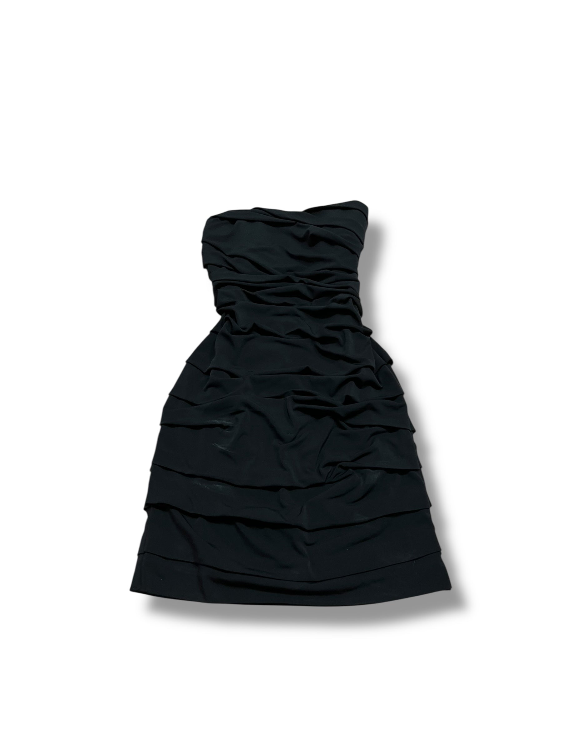 Black ruffle mini party dress size medium
