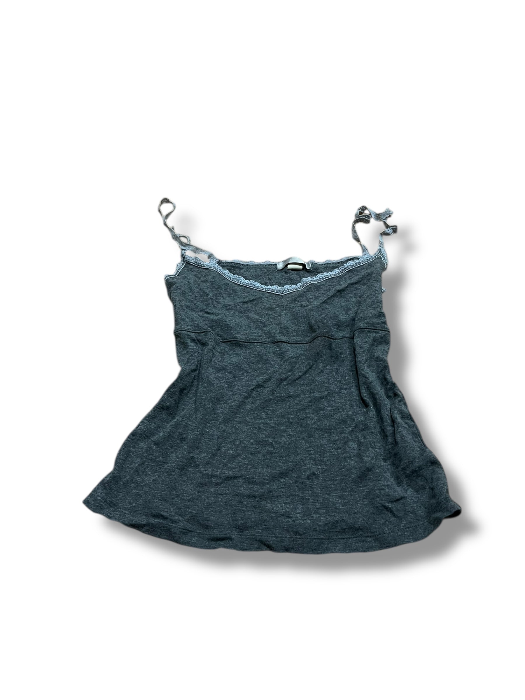 Grey babydoll tank top size small