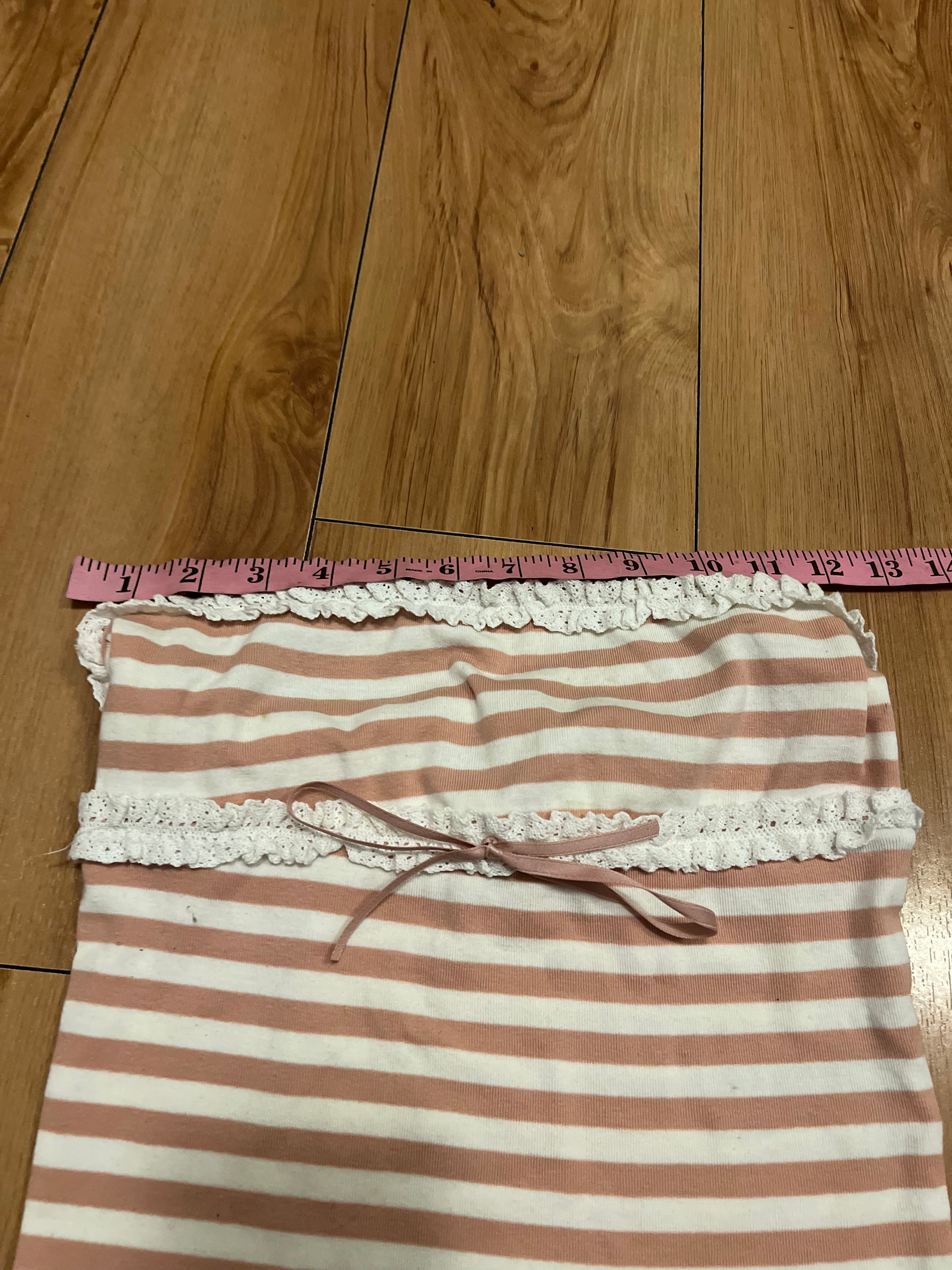 White pink Edikted strapless top size Xs