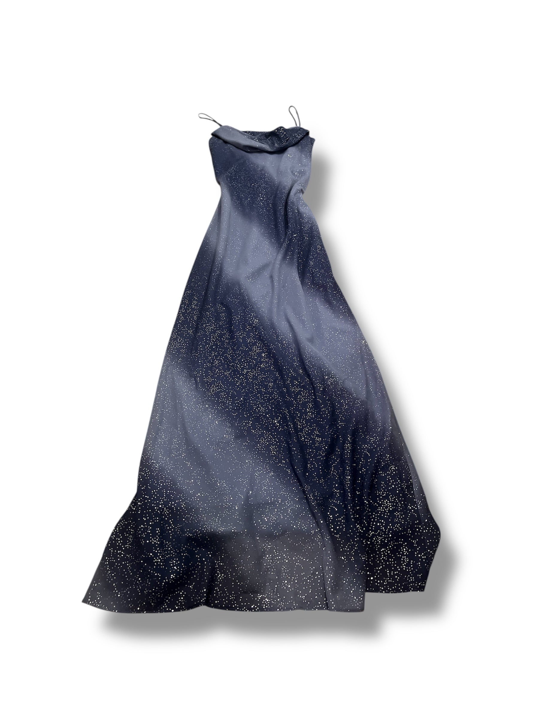 Blue sequin prom homecoming maxi dress size small with shawl included