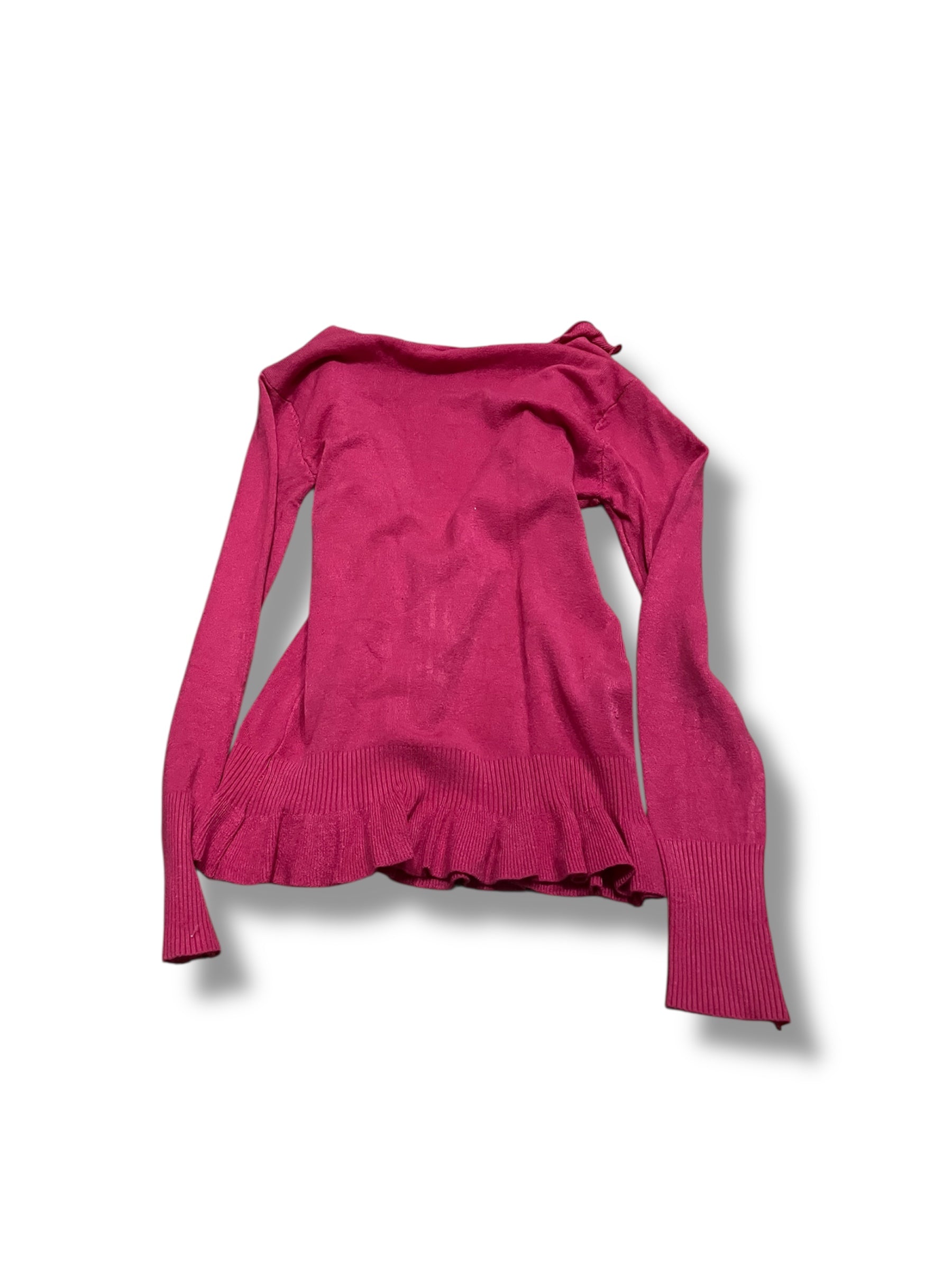 Hot pink ruffle 2000’s jacket size small
