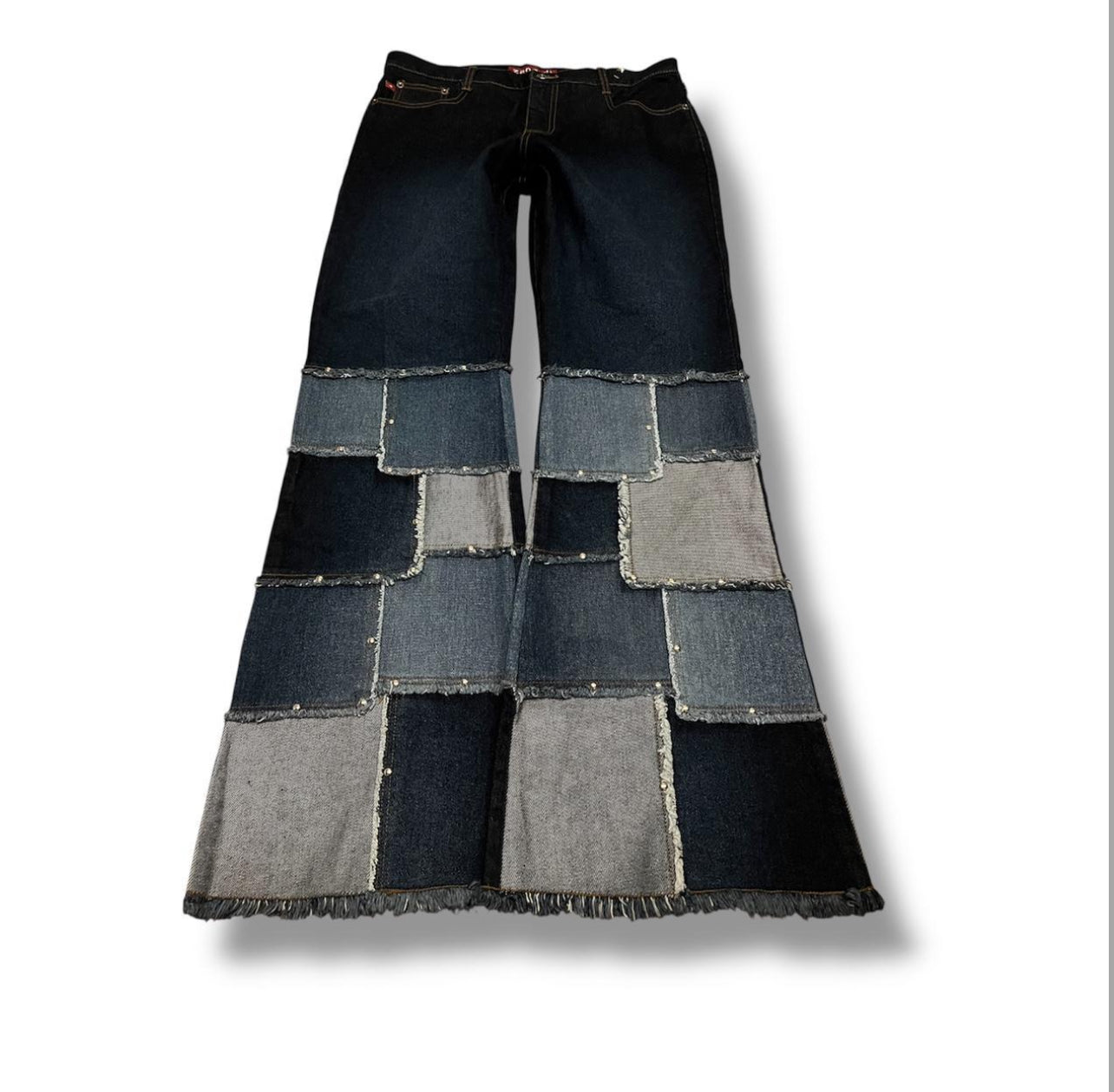 Denim block jeans 90’s with studs size 10