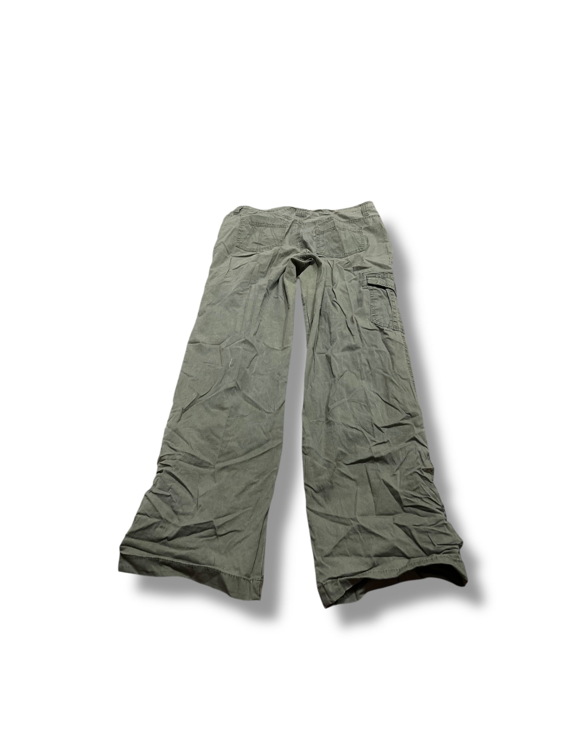Green fairy whimsy bedazzled cargo flare pants size 6petite