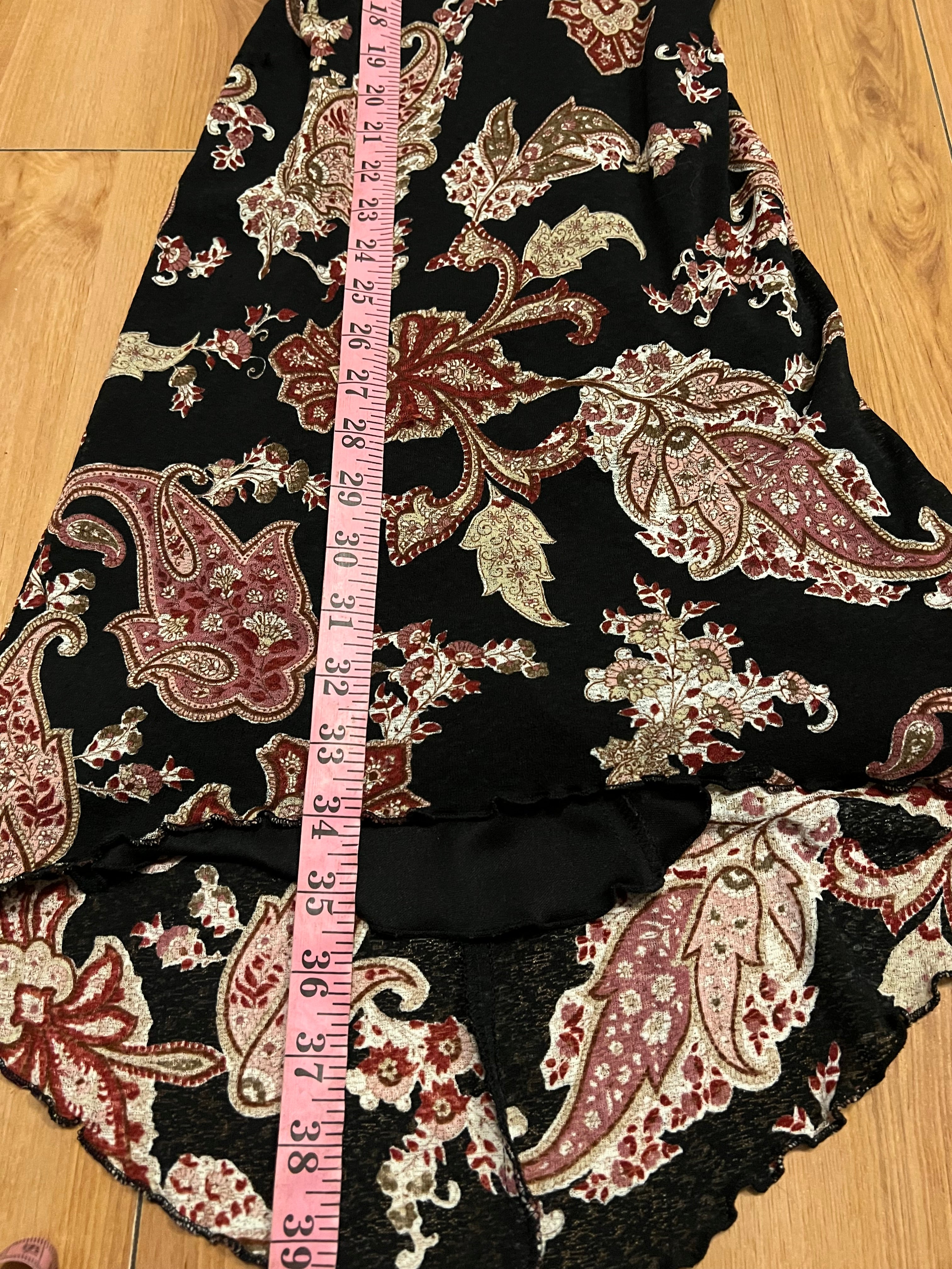 Black floral rampage size small butterfly tank sleeves dress