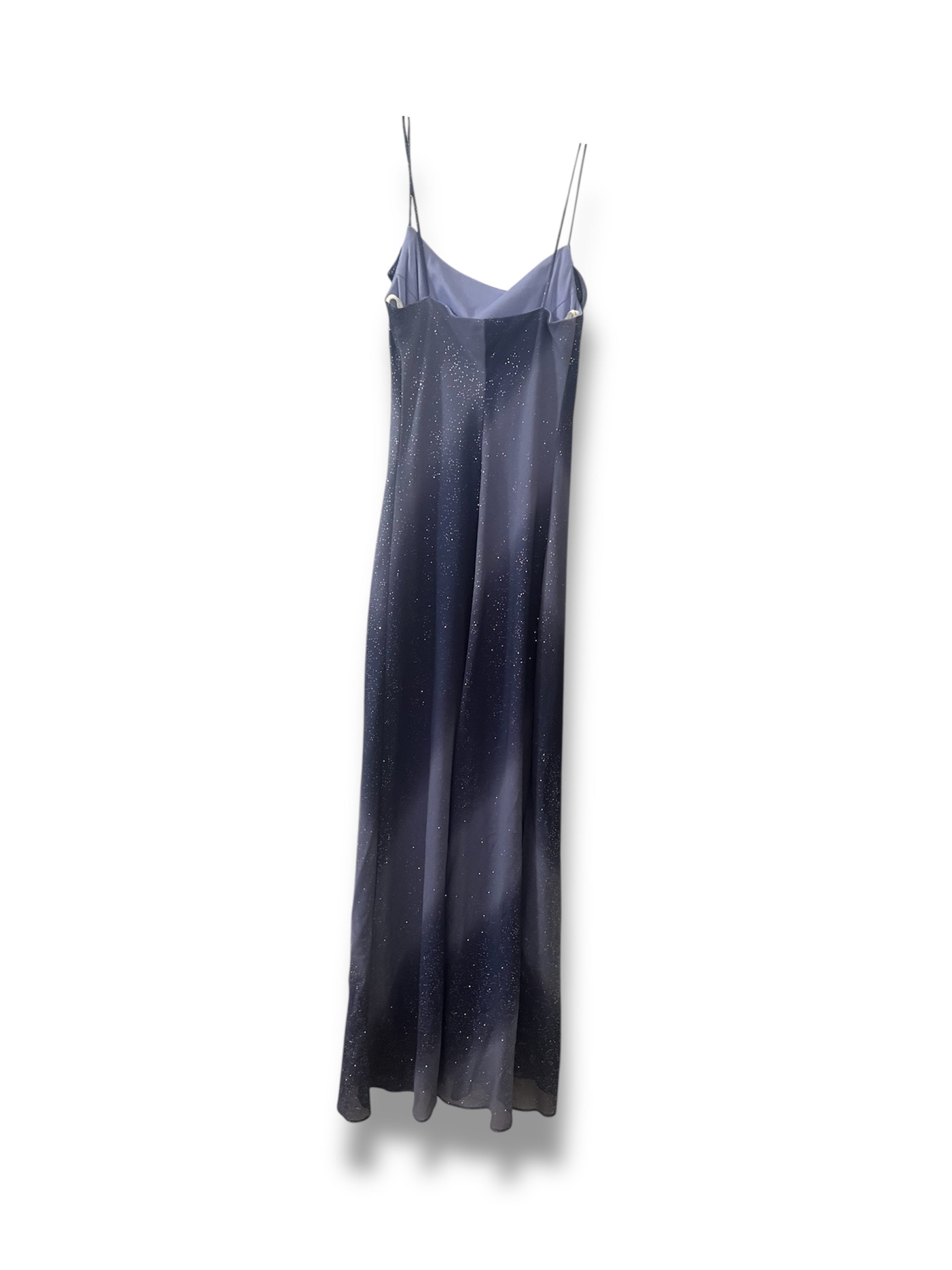 Blue sequin prom homecoming maxi dress size small with shawl included