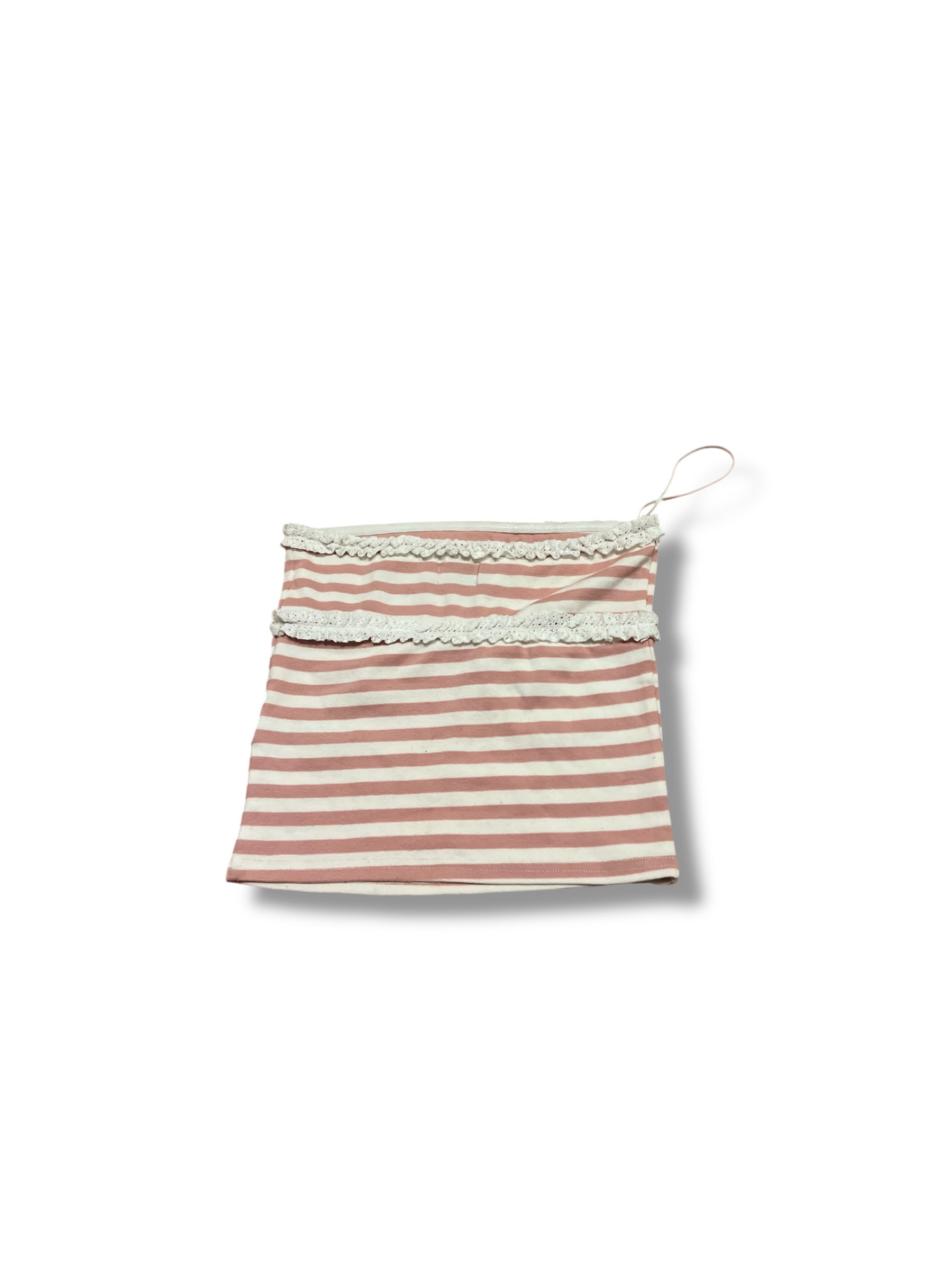 White pink Edikted strapless top size Xs