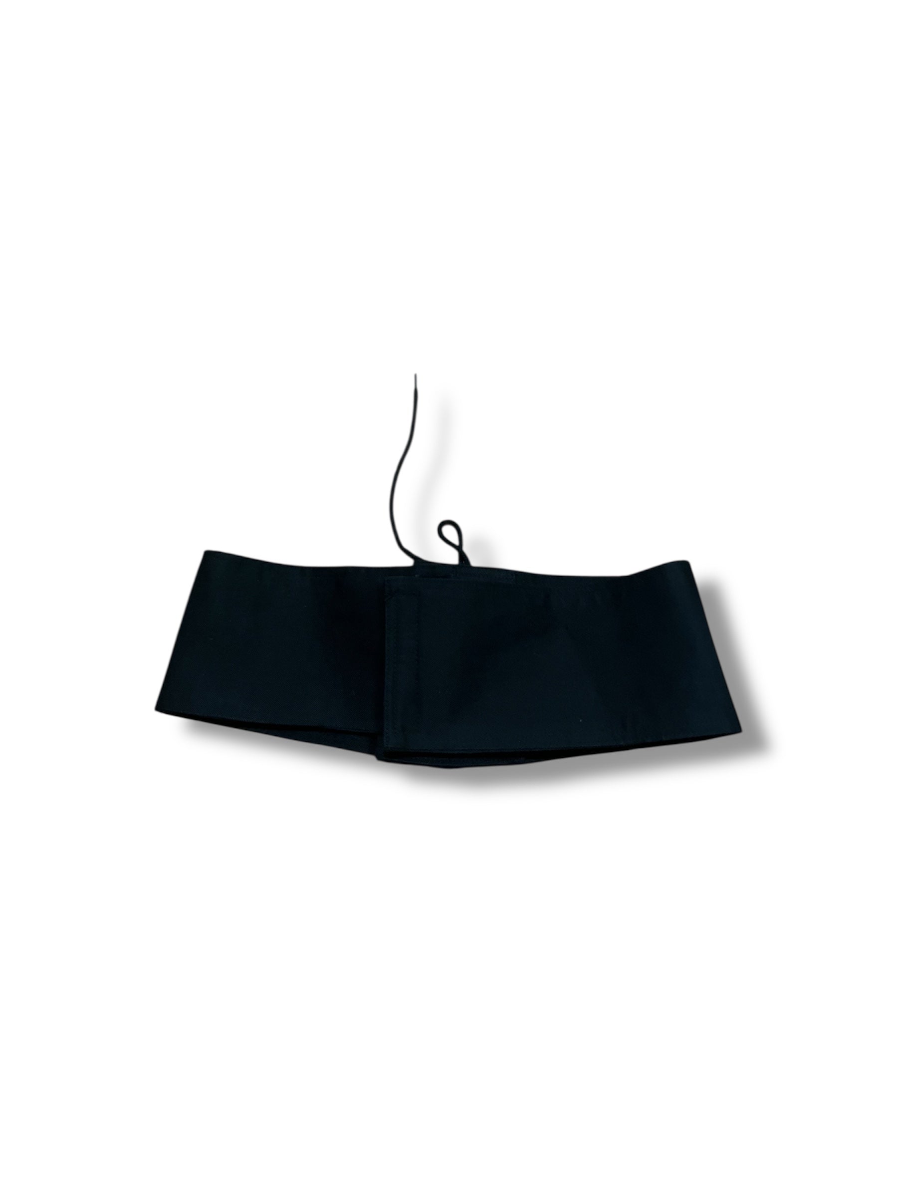Lace up black waist sincher belt