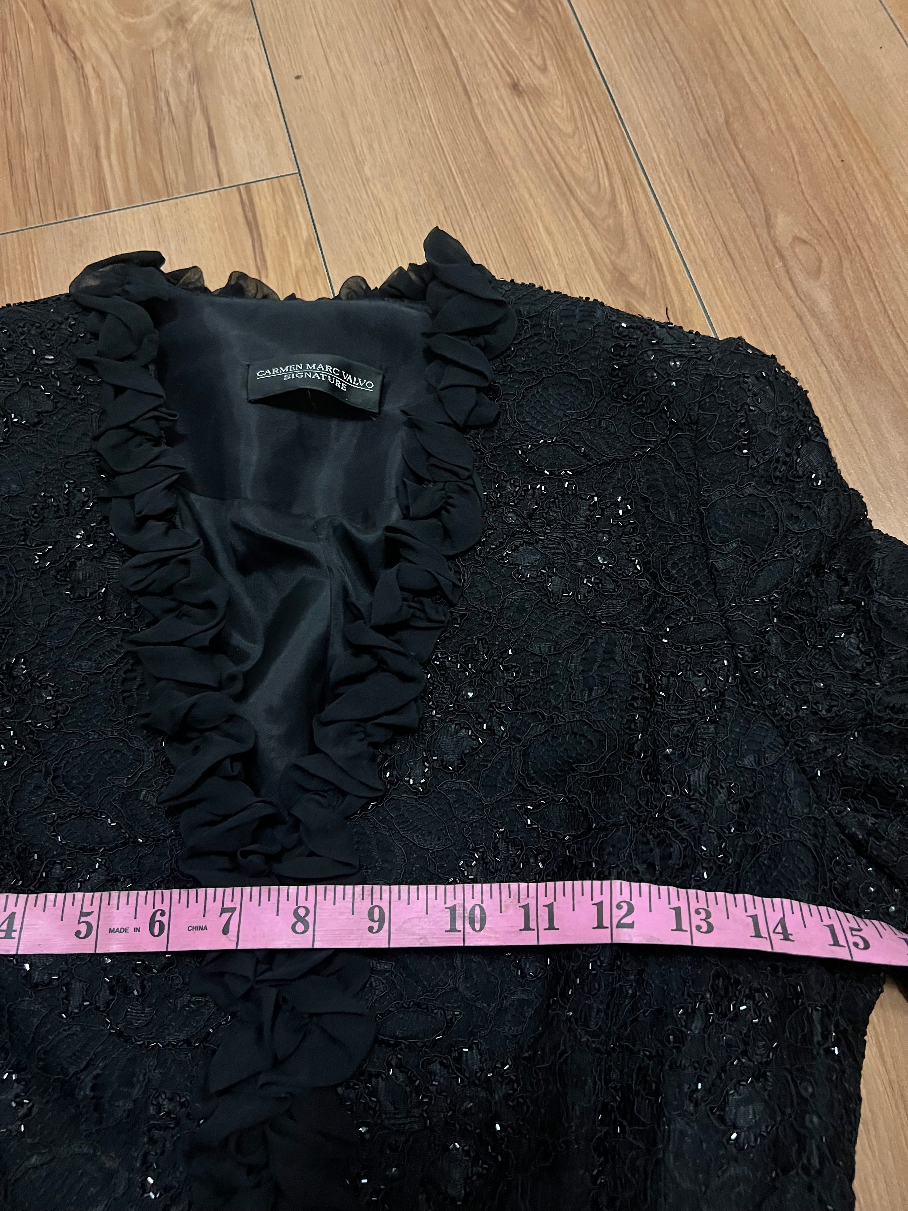 Black ruffle goth Lolita jacket blazer size medium