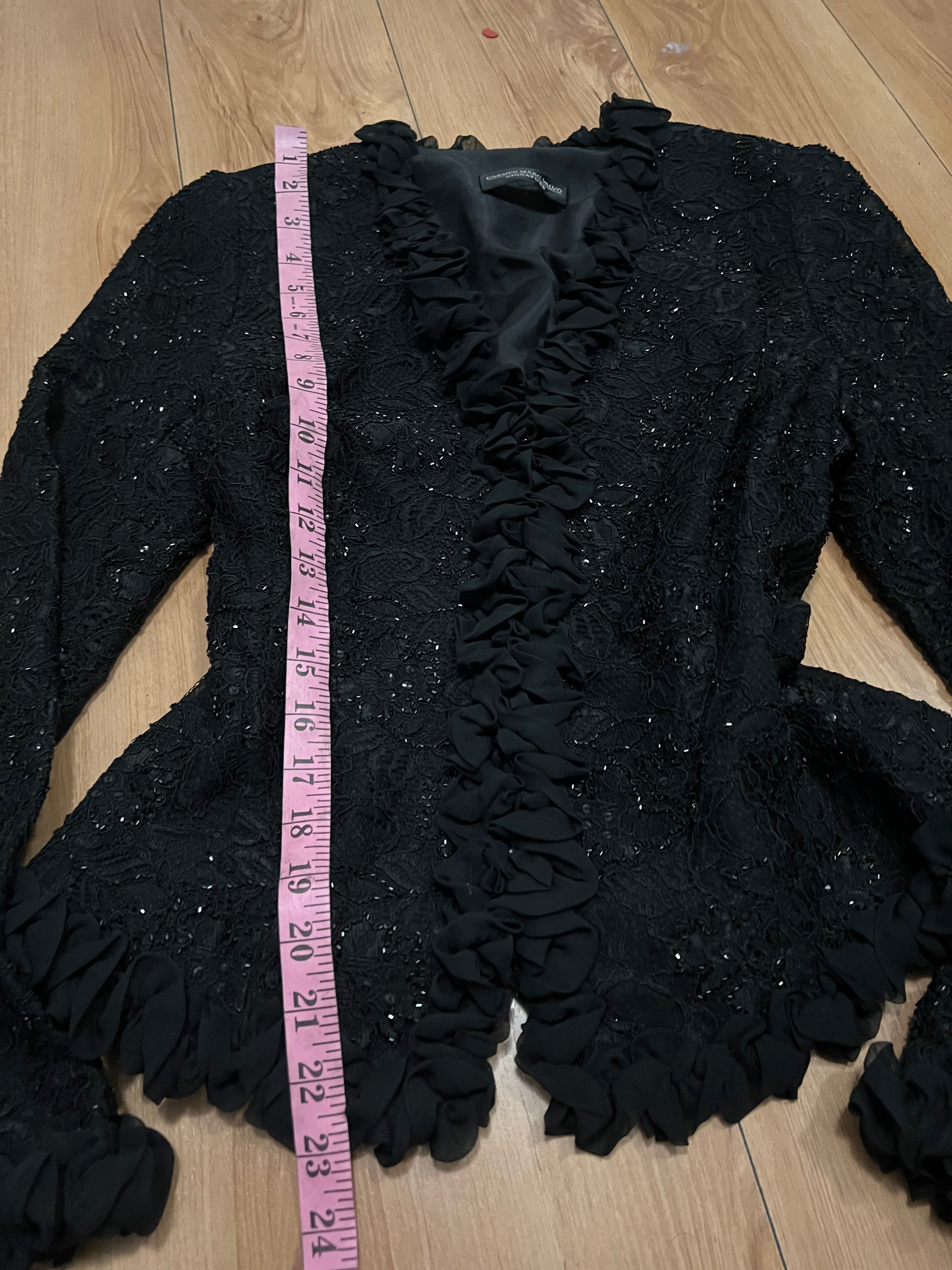 Black ruffle goth Lolita jacket blazer size medium