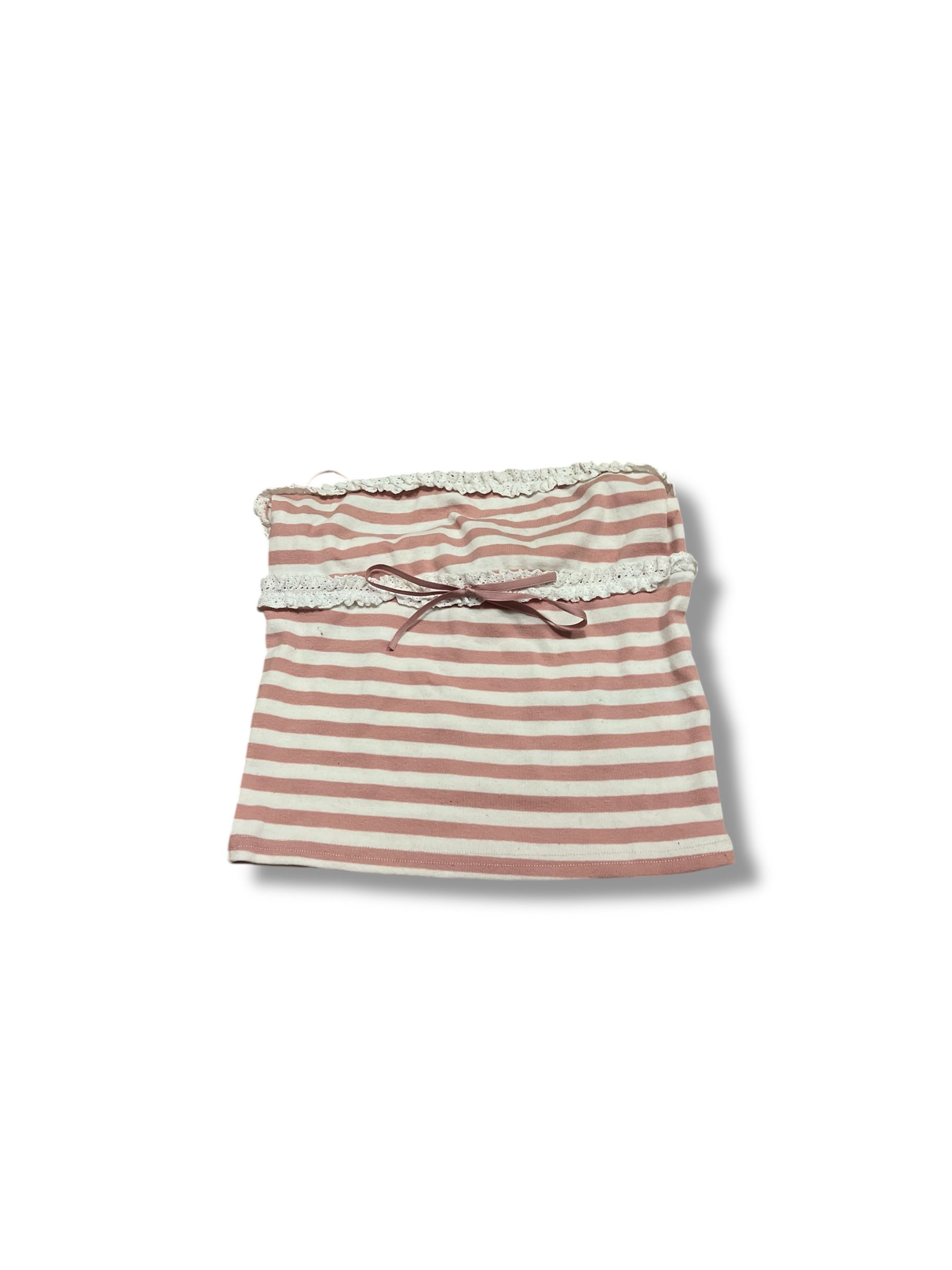 White pink Edikted strapless top size Xs