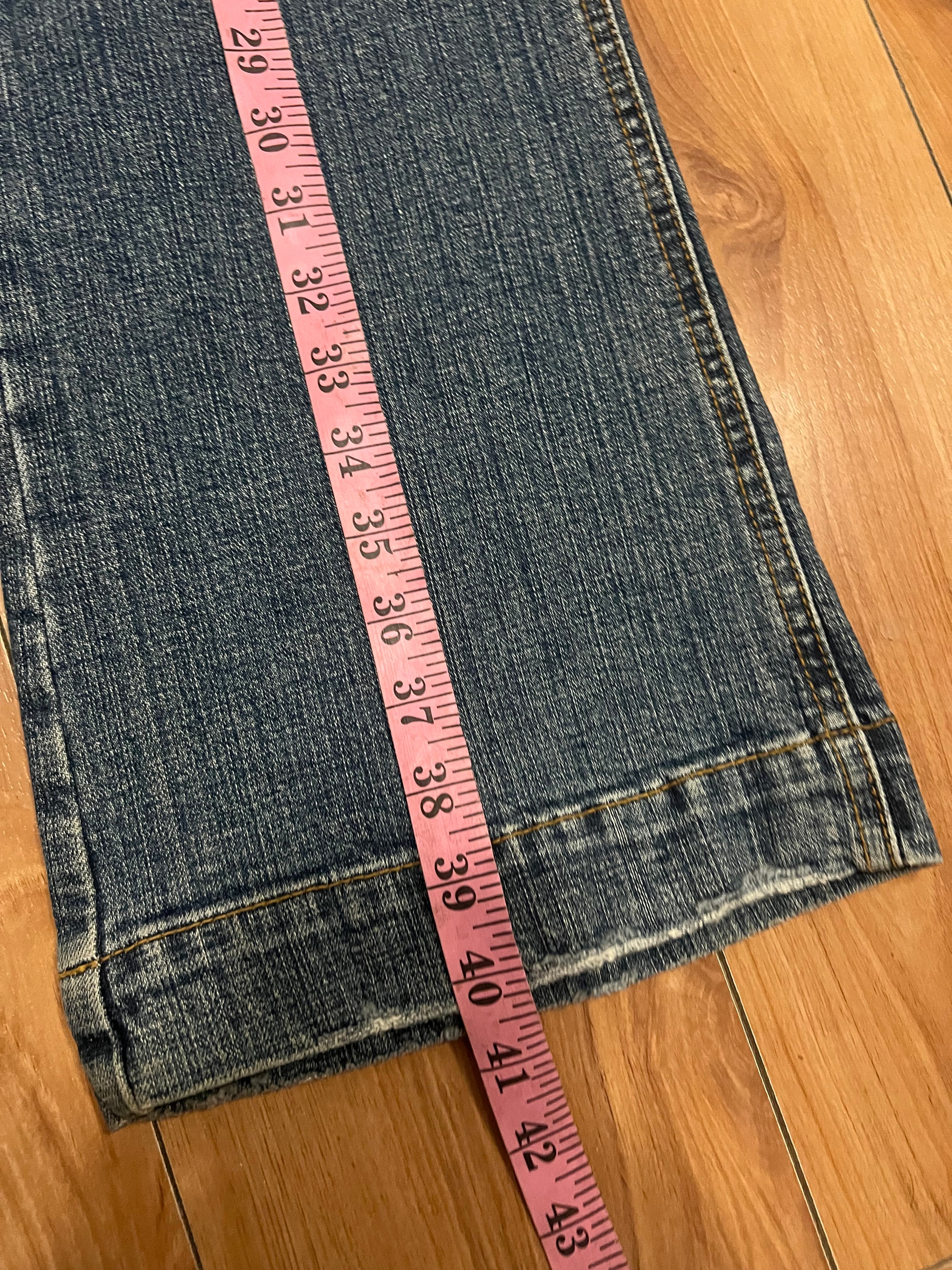 Low rise wide leg cargo jean pants