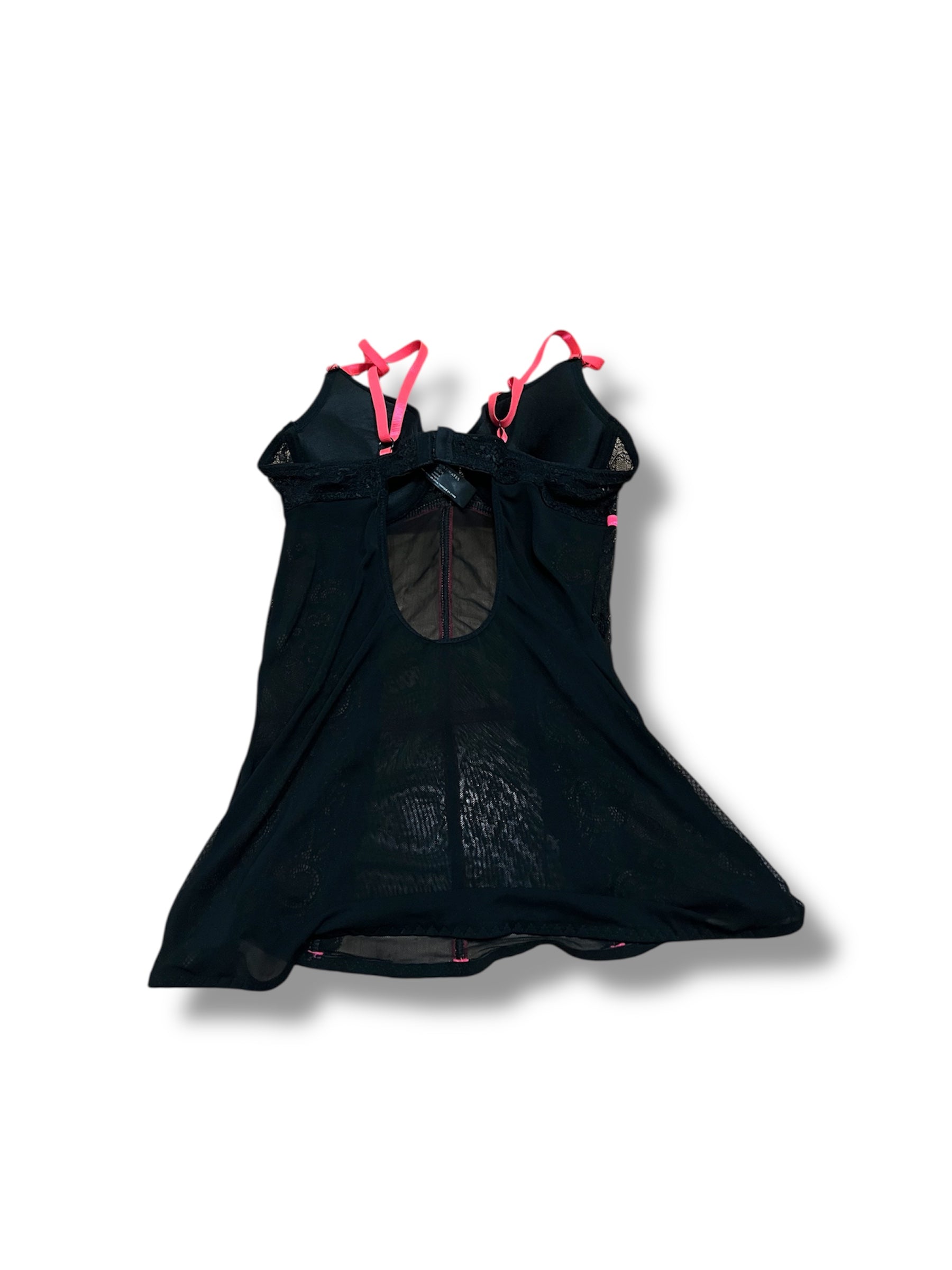 Black pink playboy corset top size small