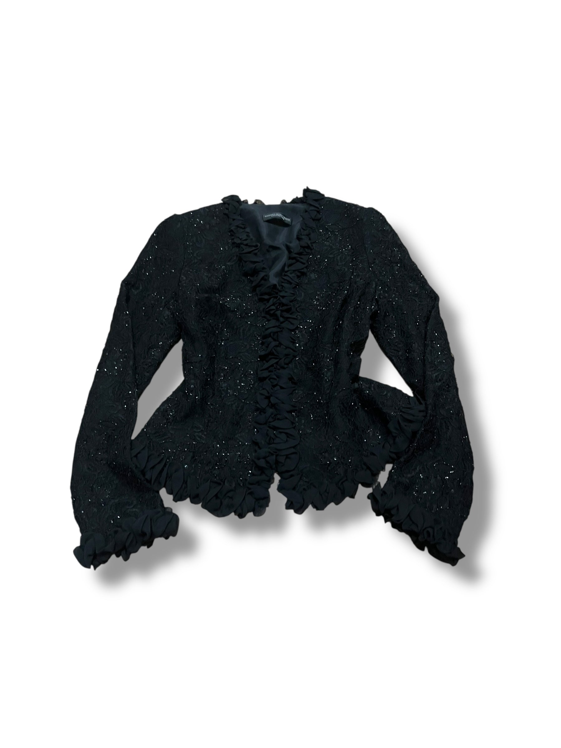 Black ruffle goth Lolita jacket blazer size medium