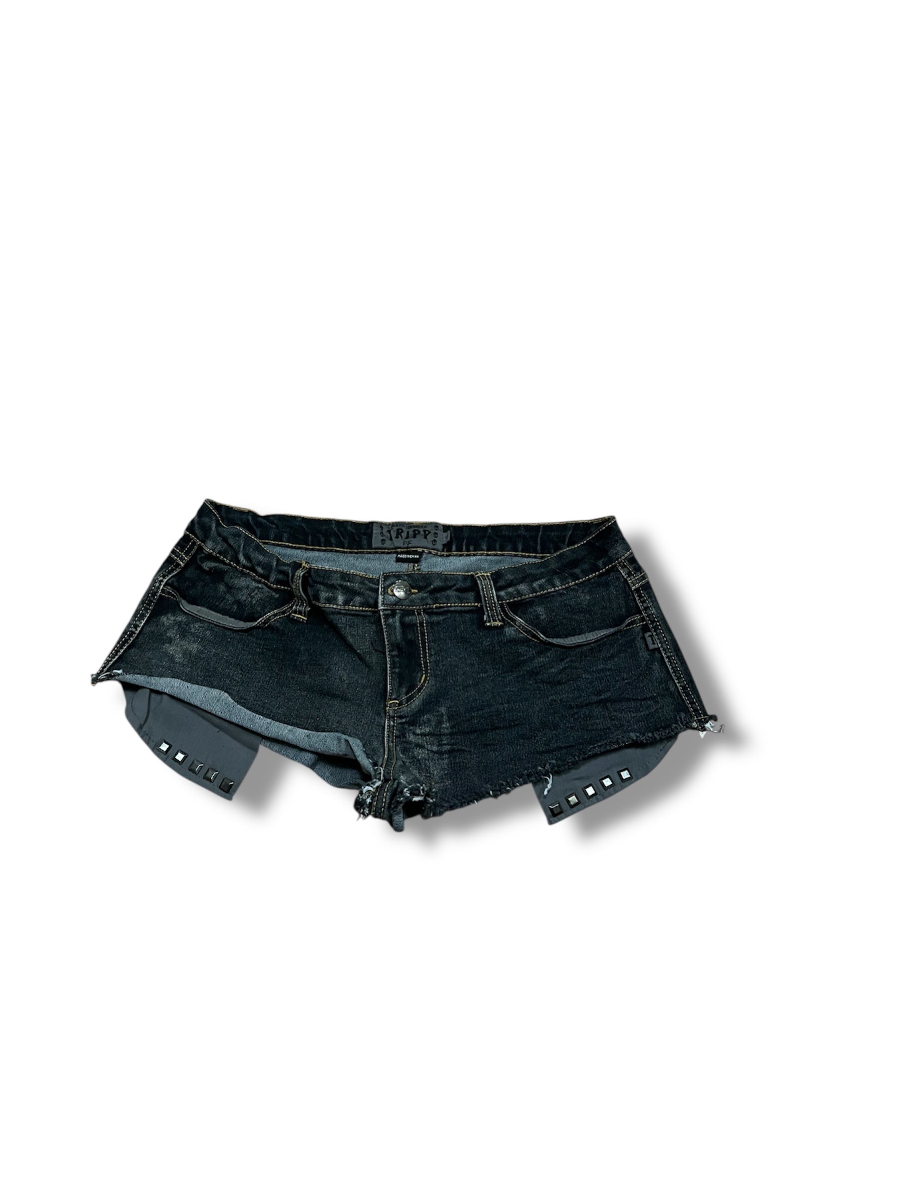 Black Tripp nyc studded cut out shorts waist flat 15.5” 10