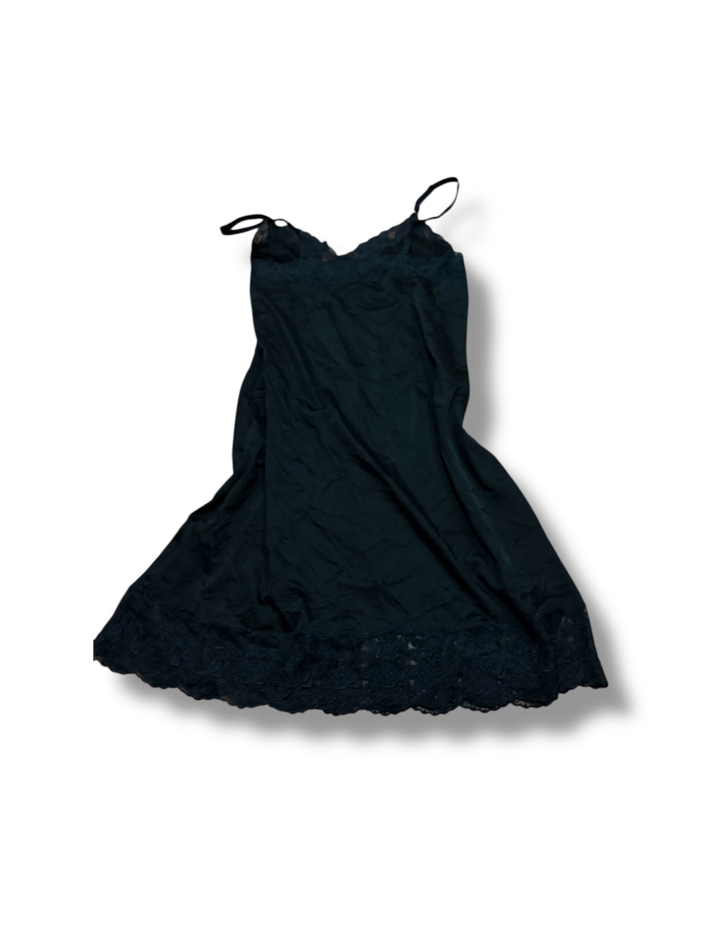 Black rose babydoll dress slip goth size small