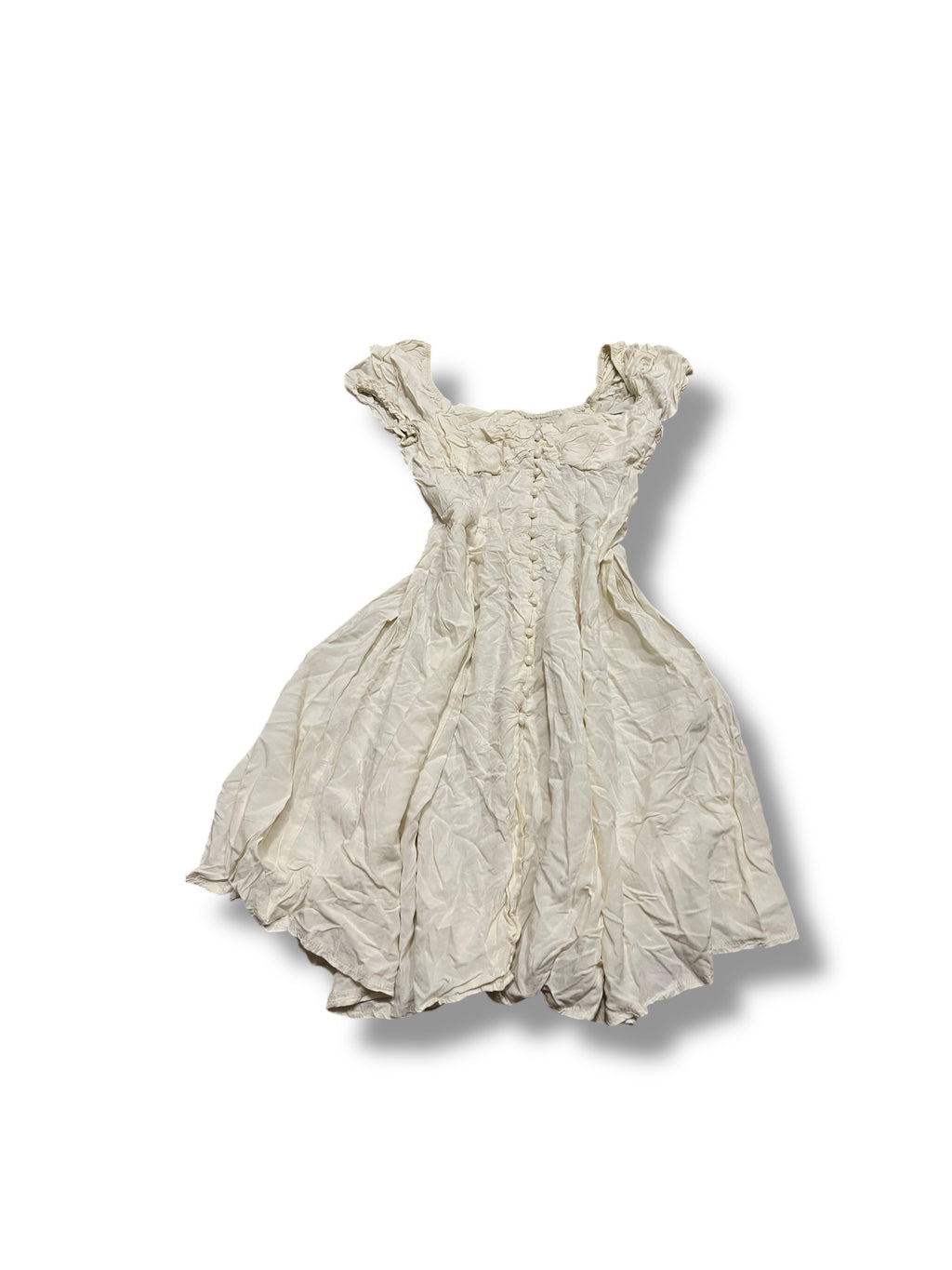 White babydoll button up dress size small