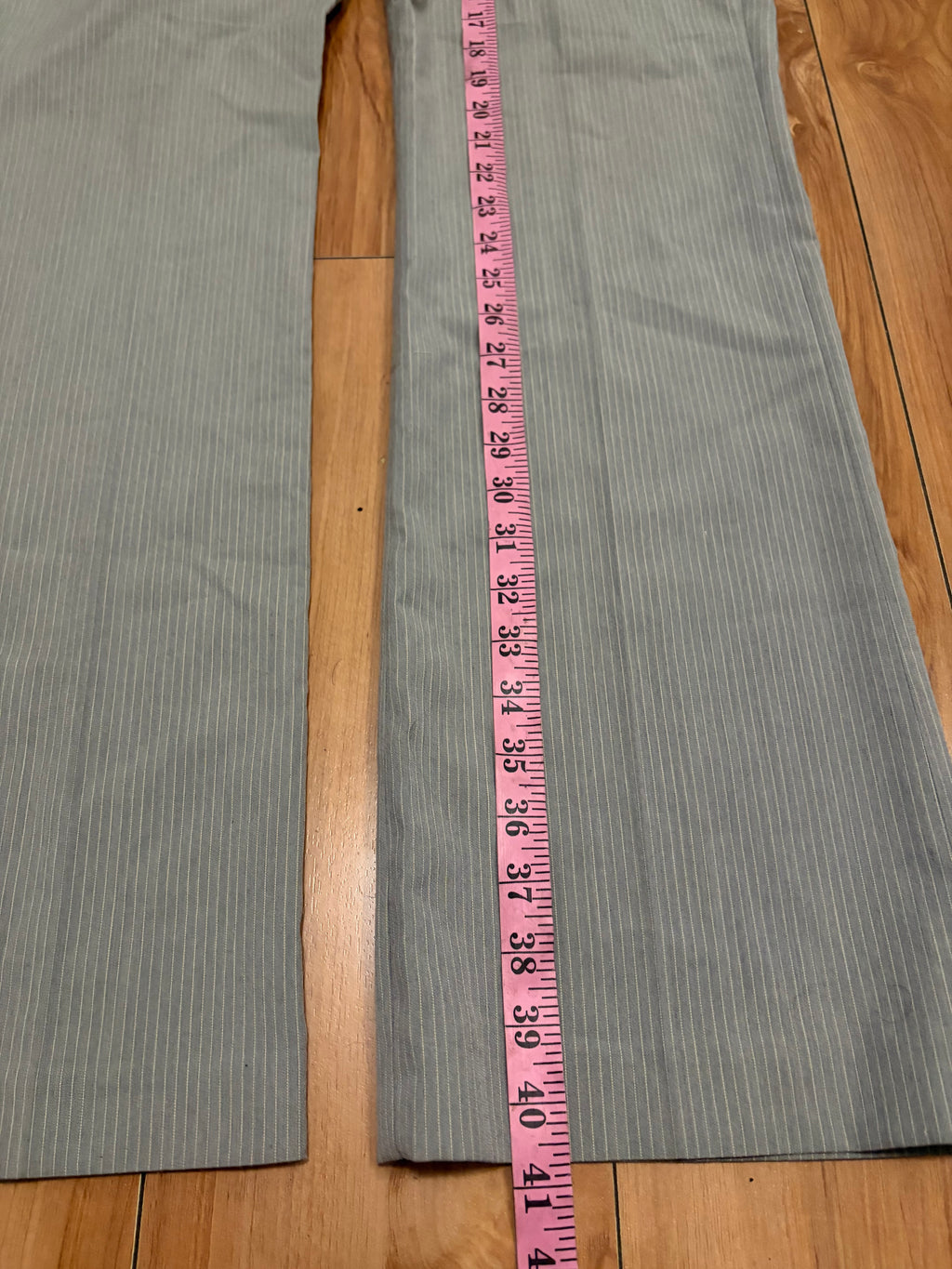 Grey pinstripe low rise flare boot cut pants size 9