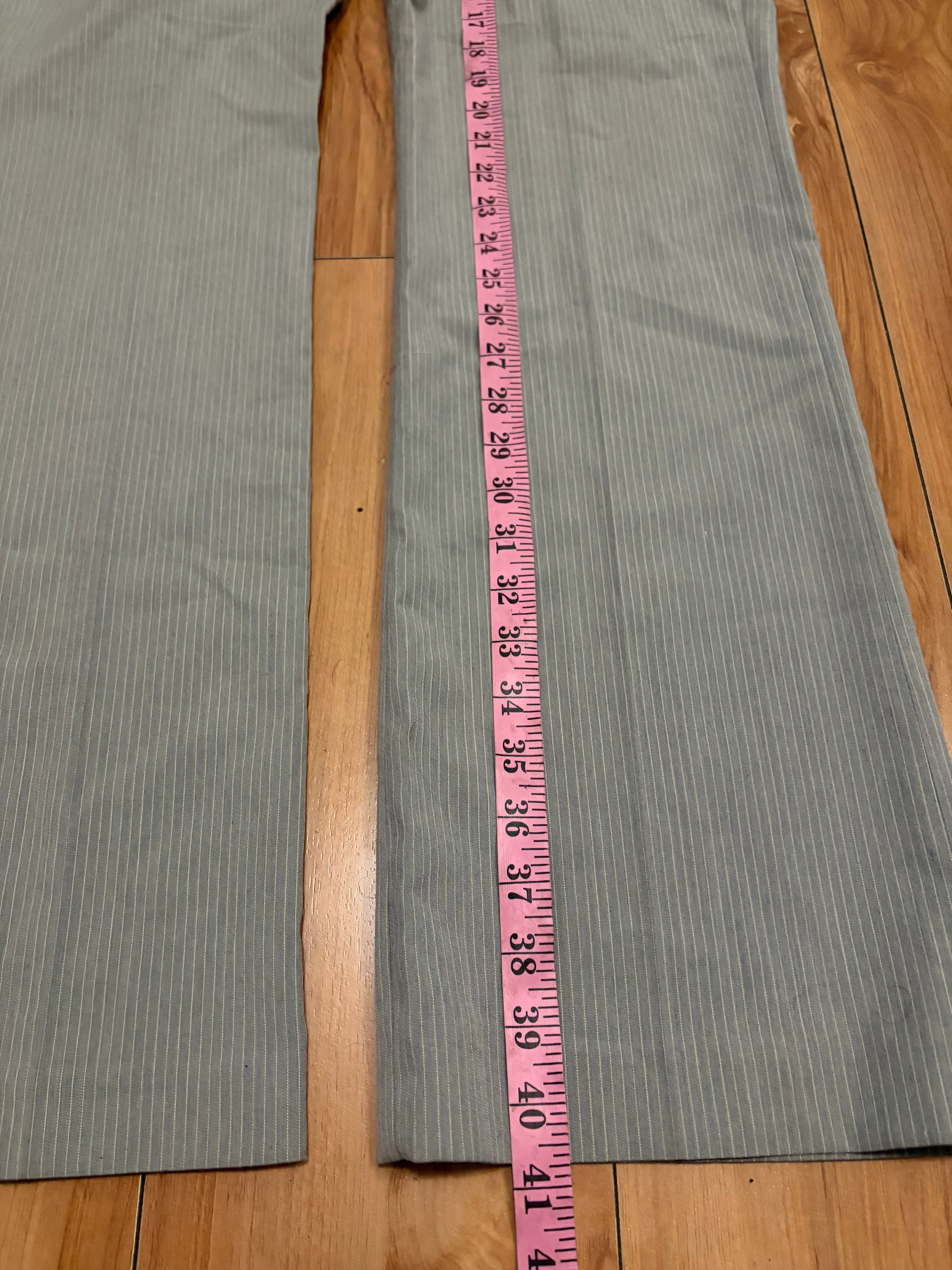 Grey pinstripe low rise flare boot cut pants size 9