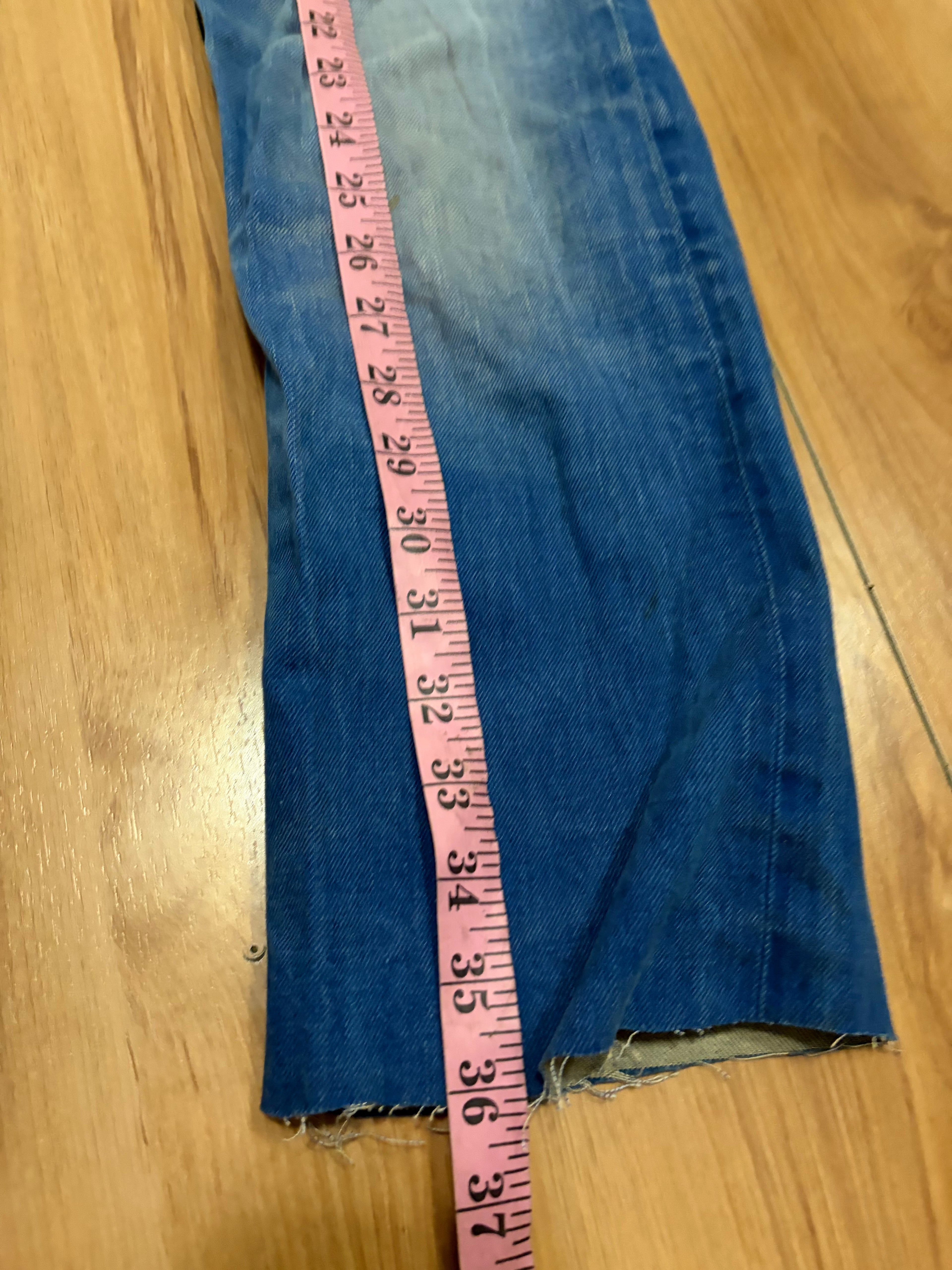 Diesel blue acid wash low rise flare distressed jeans size 28”