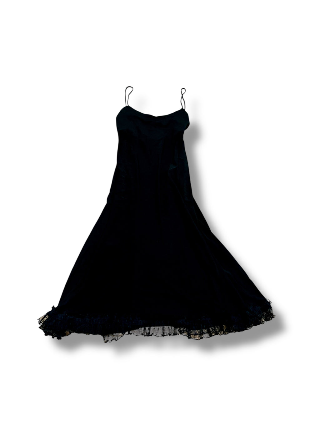 Black dkny maxi dress with lace size medium