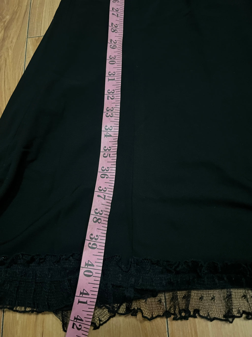 Black dkny maxi dress with lace size medium