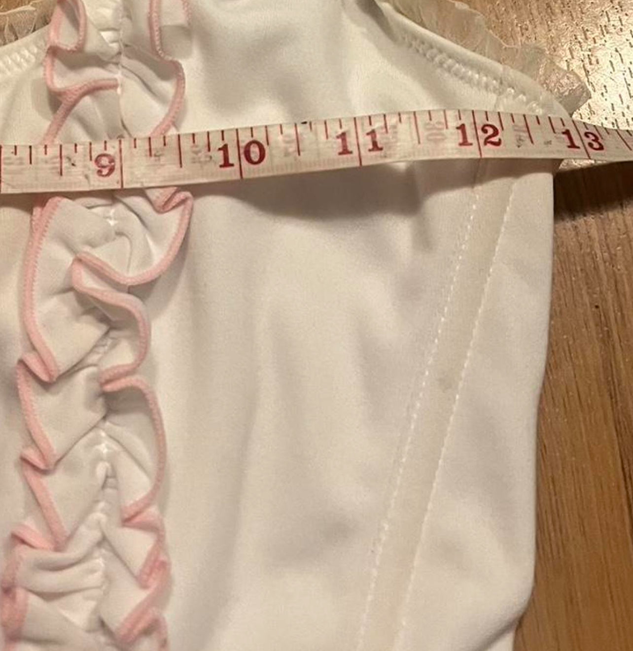 Babydoll pink white corset top milkmaid bow size medium