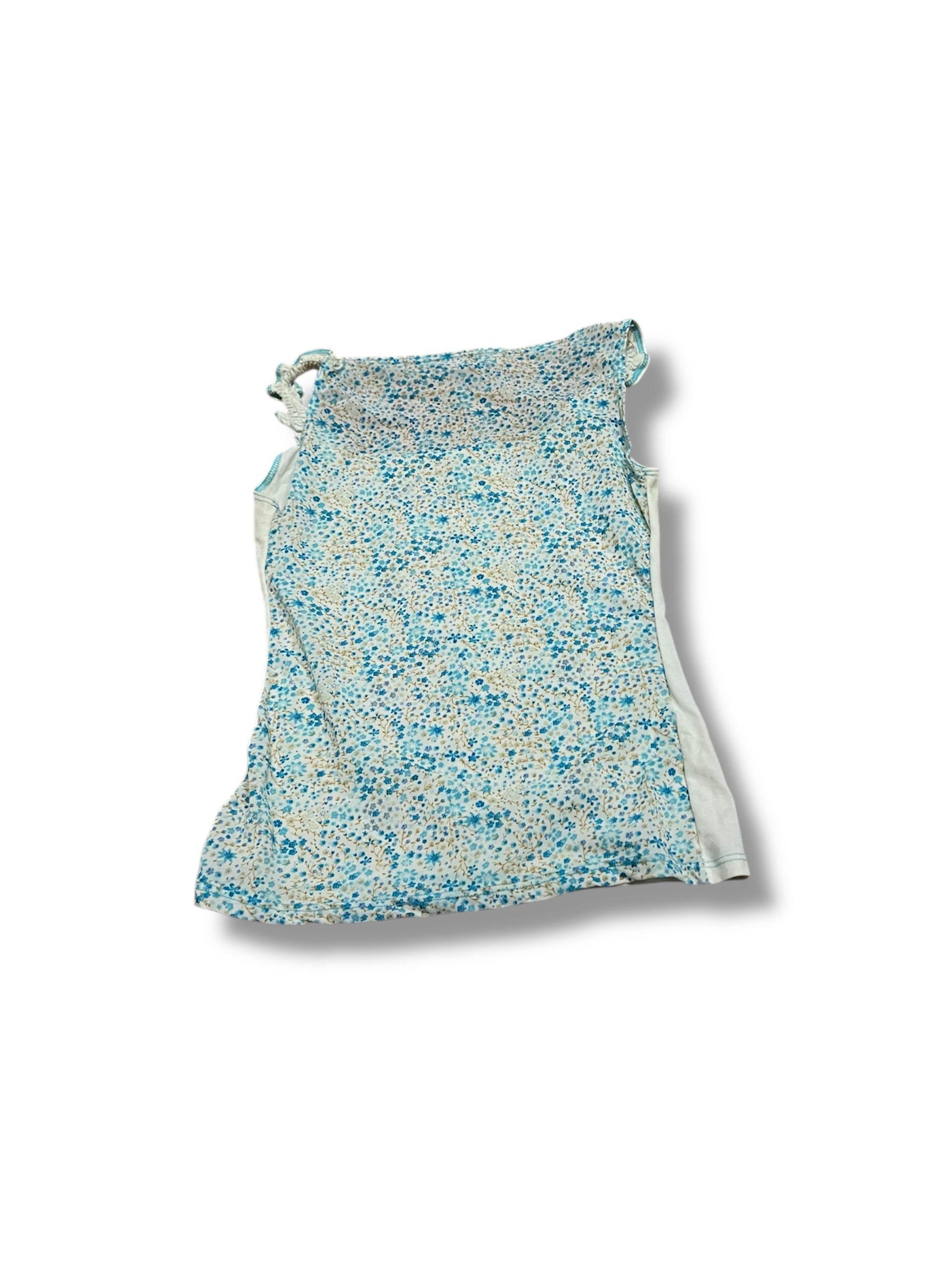 2000’s Zara floral mesh back frilly top cute size small