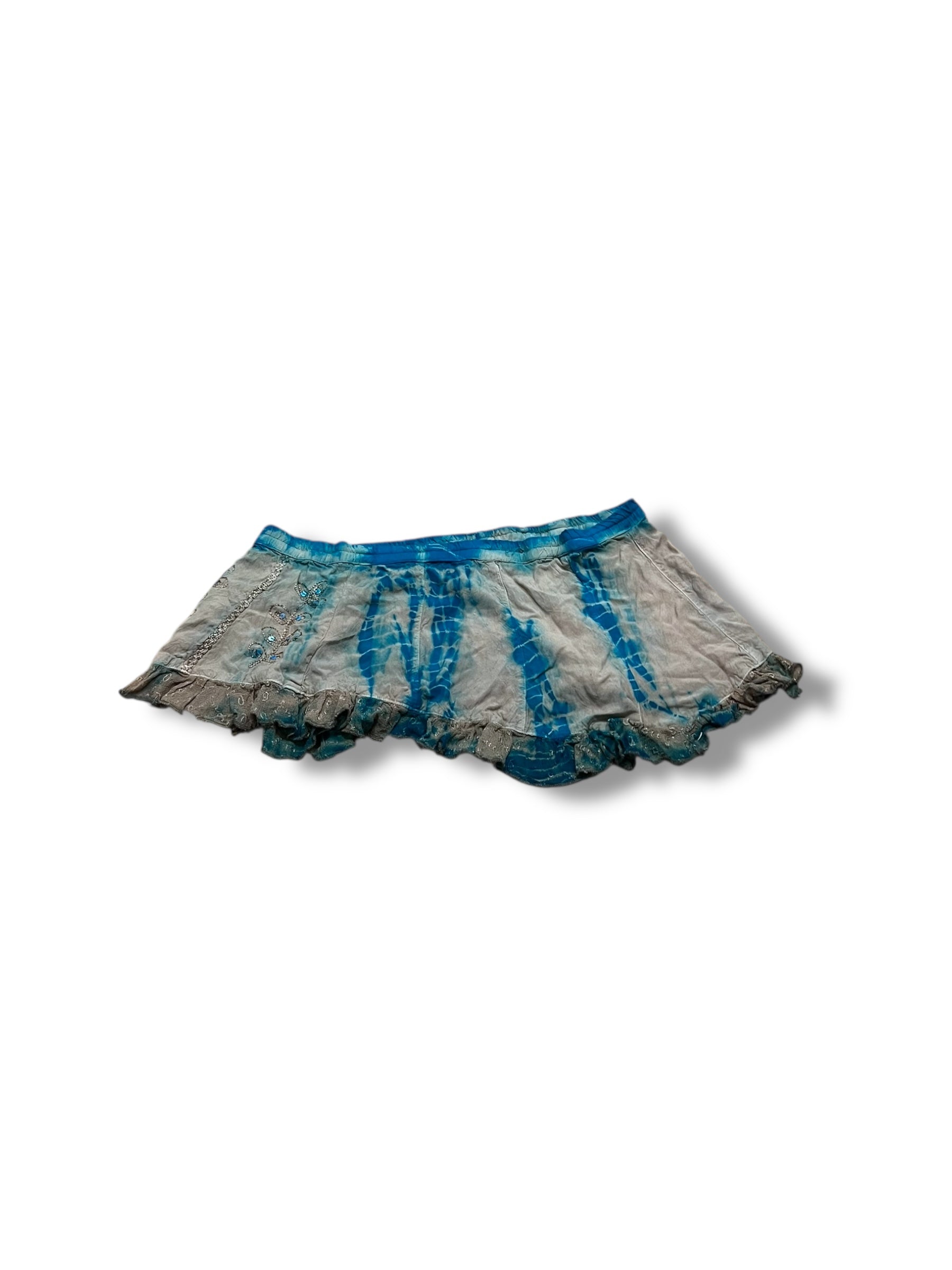 Fairy embroidered micro mini skirt 10” length size medium