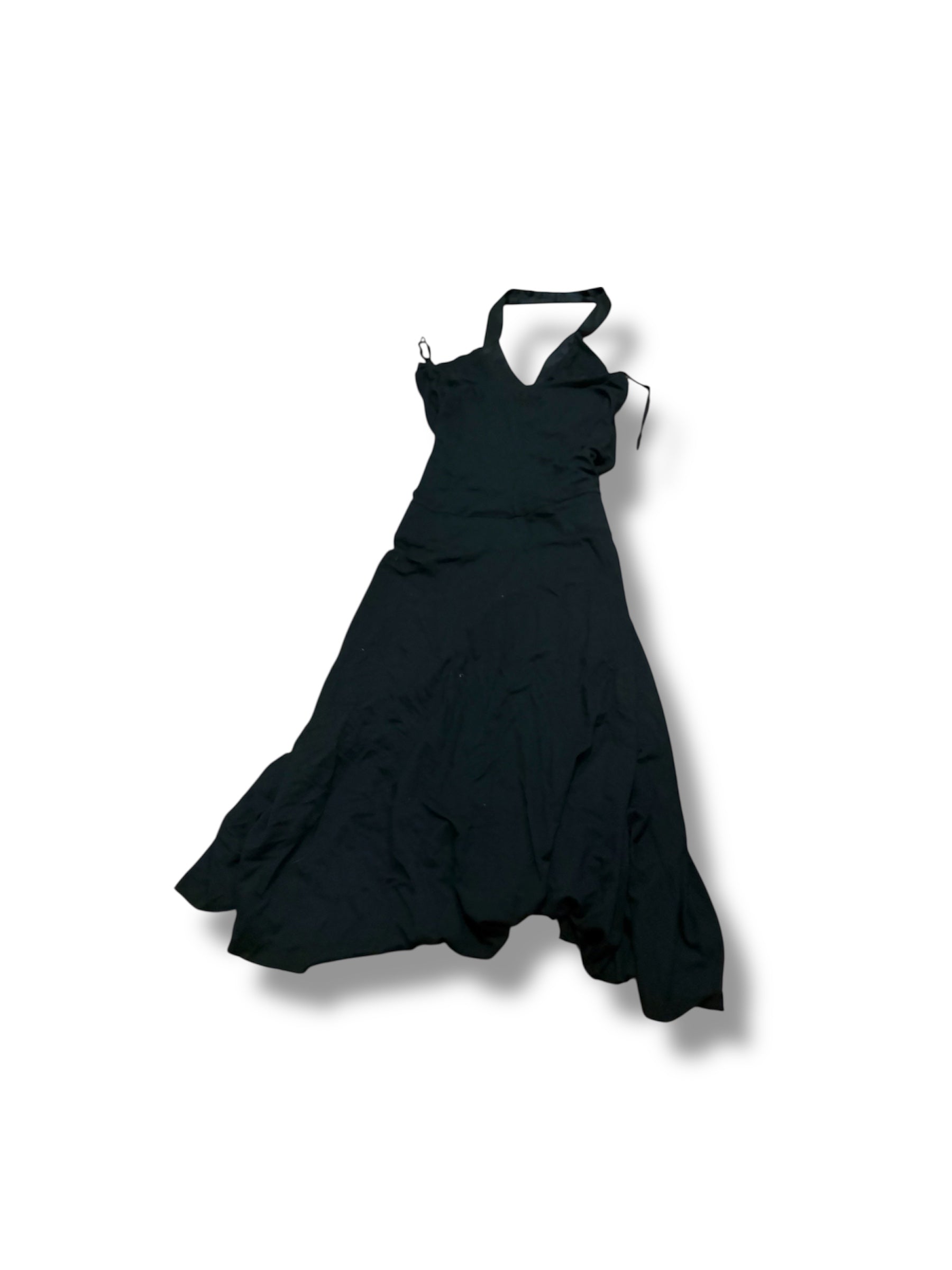 Black runched maxi whimsy dress size small