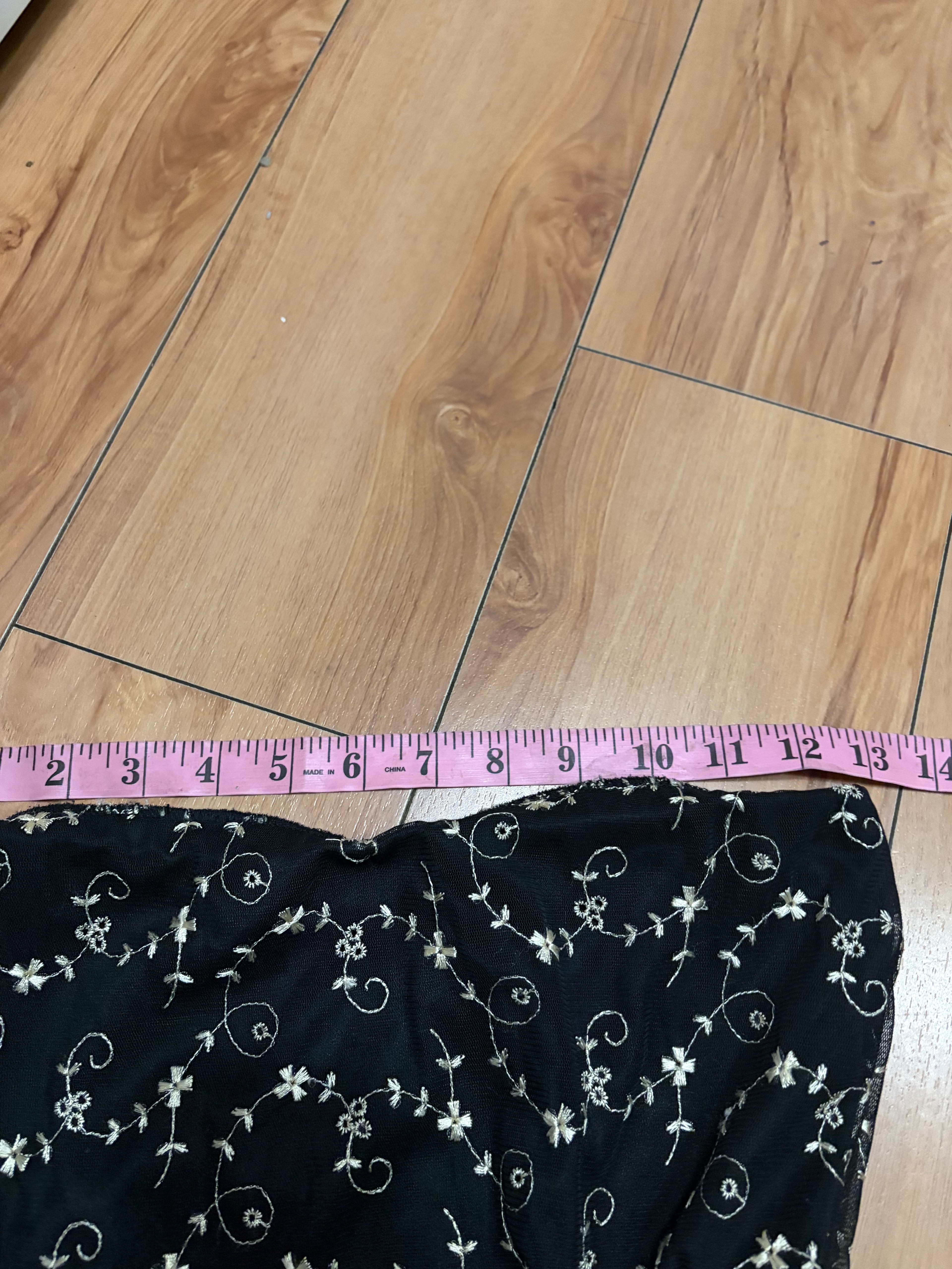 Black floral embroidery Lacey midi size size small fits like medium