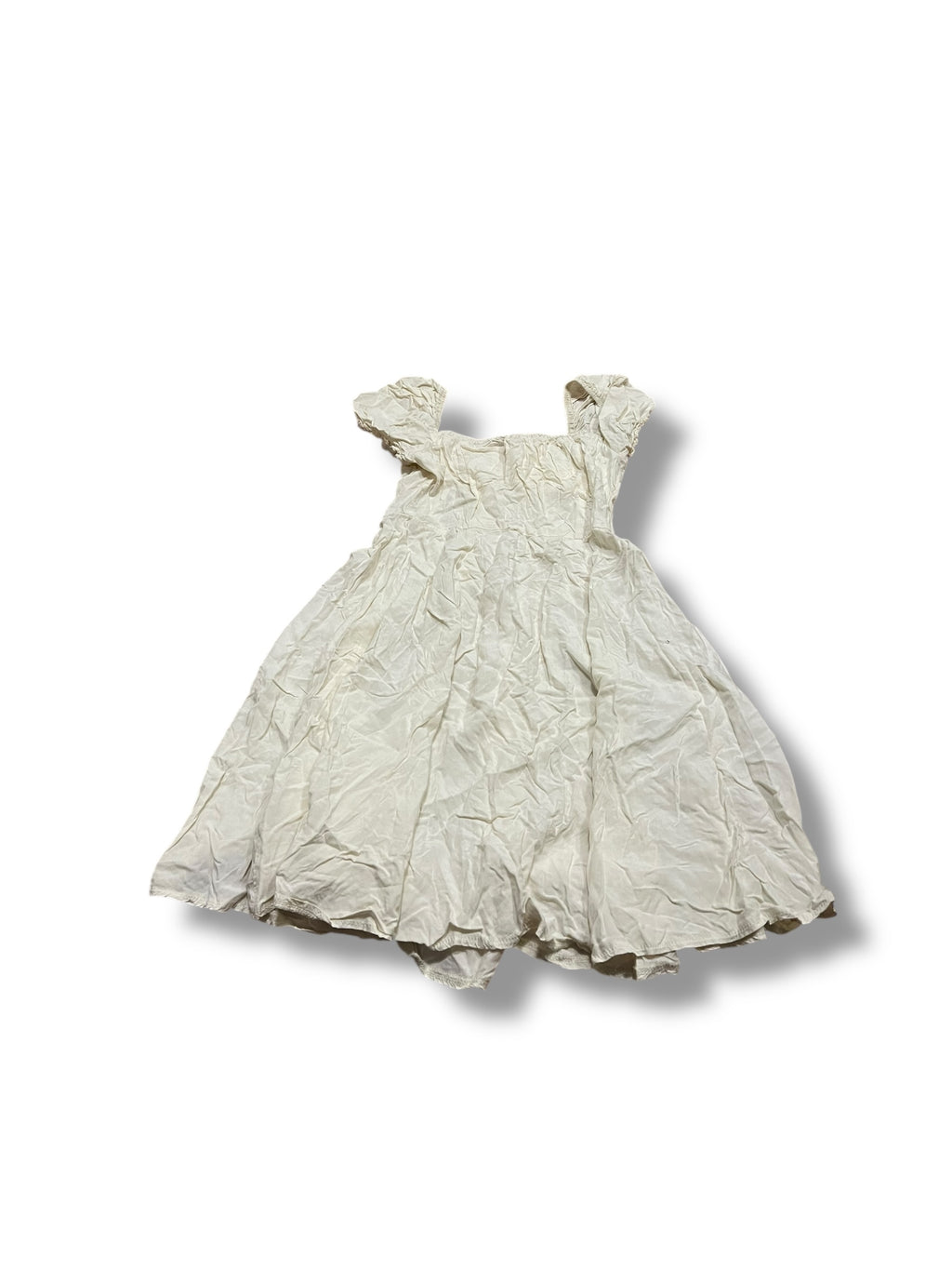 White babydoll button up dress size small