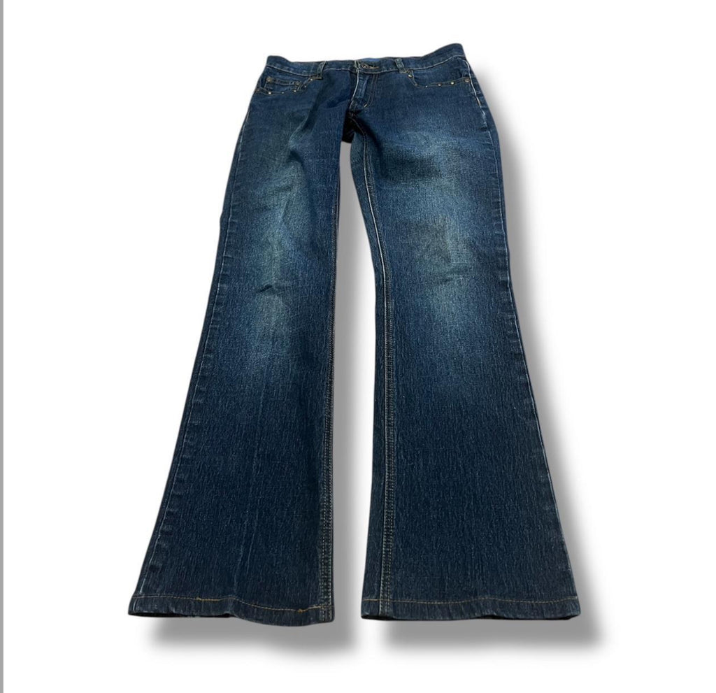 Embroidered 90’s low rise flare jeans size medium