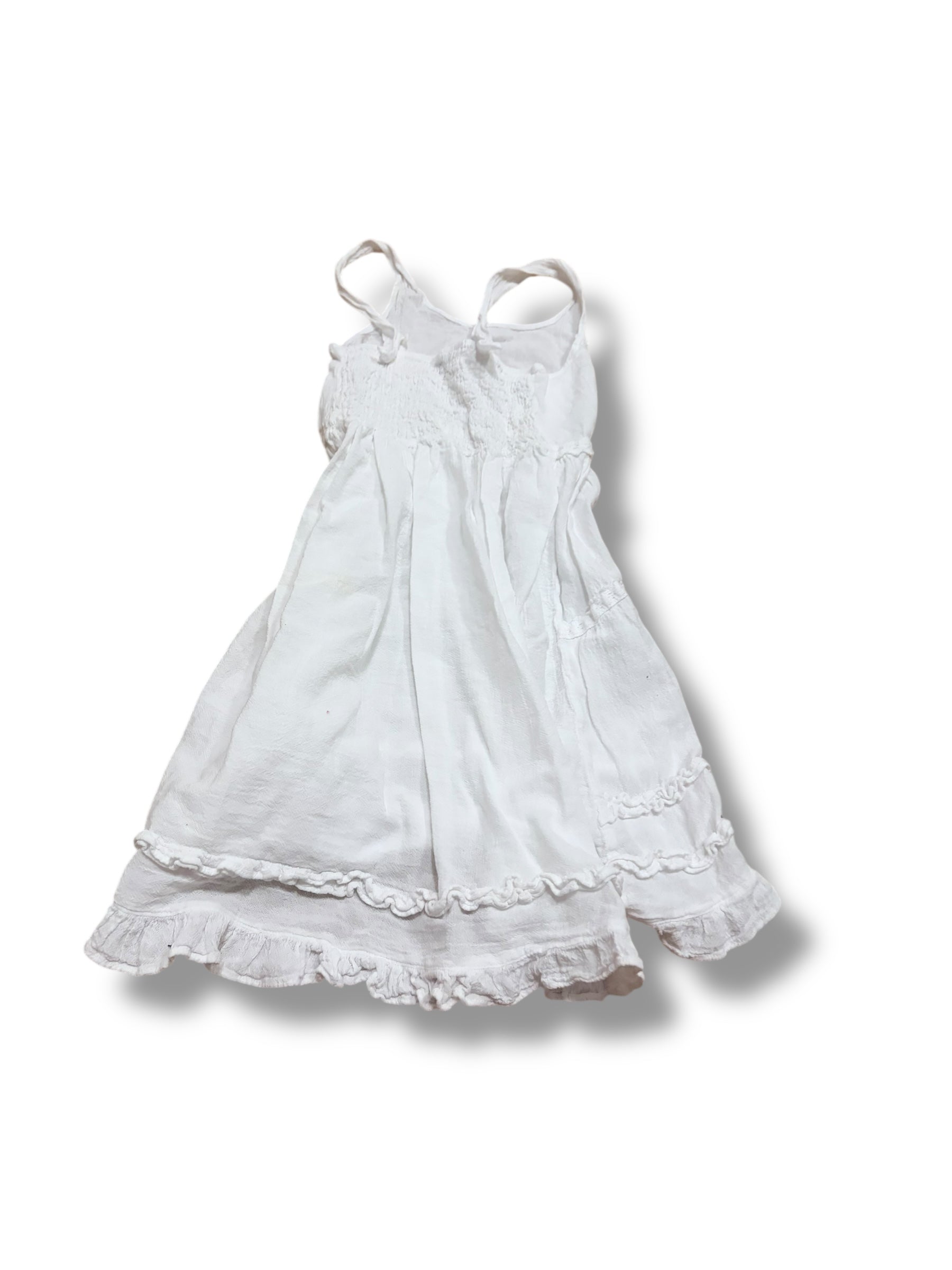 White fairy nymph mini dress with ruffles size small