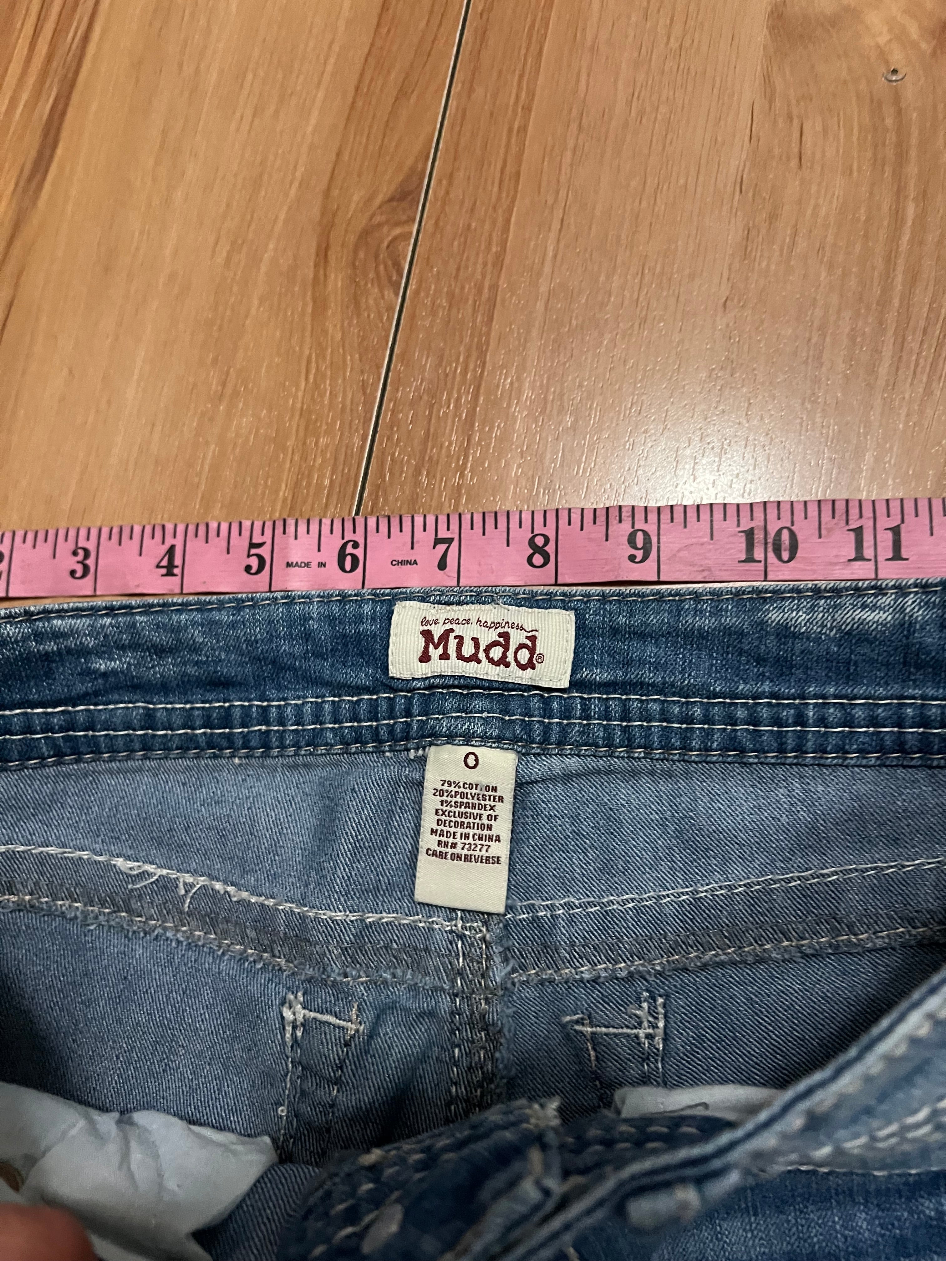 00 Mudd 90’s flares low rise jeans blue