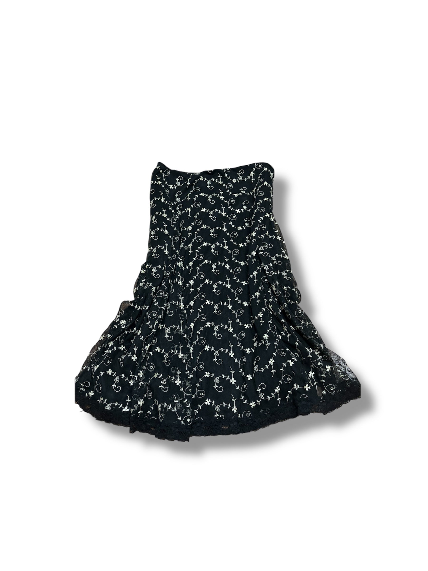 Black floral embroidery Lacey midi size size small fits like medium