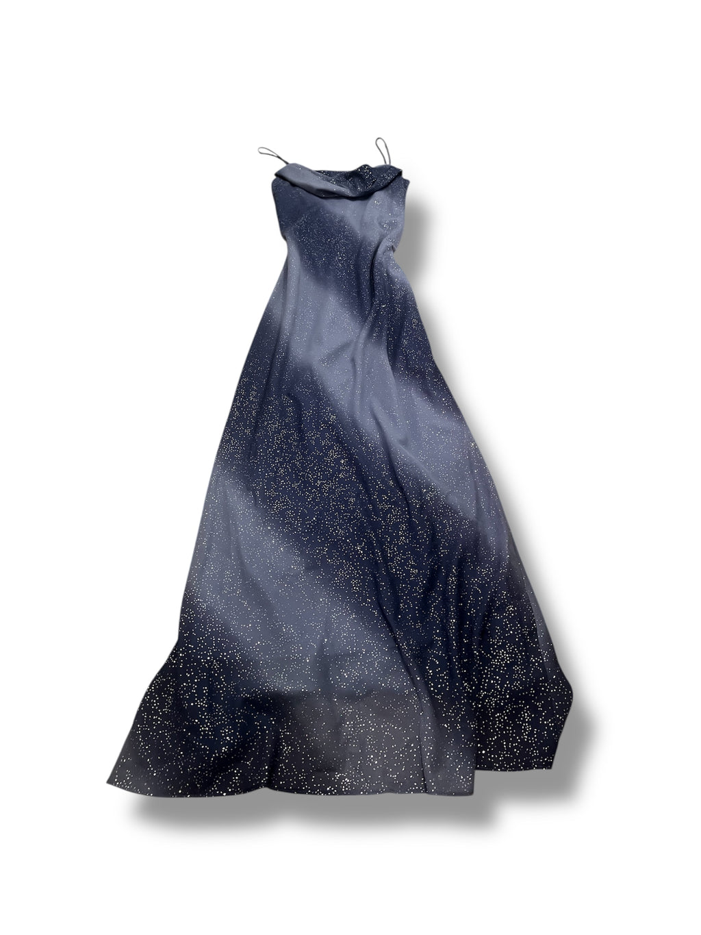 Blue sequin prom homecoming maxi dress size small with shawl included