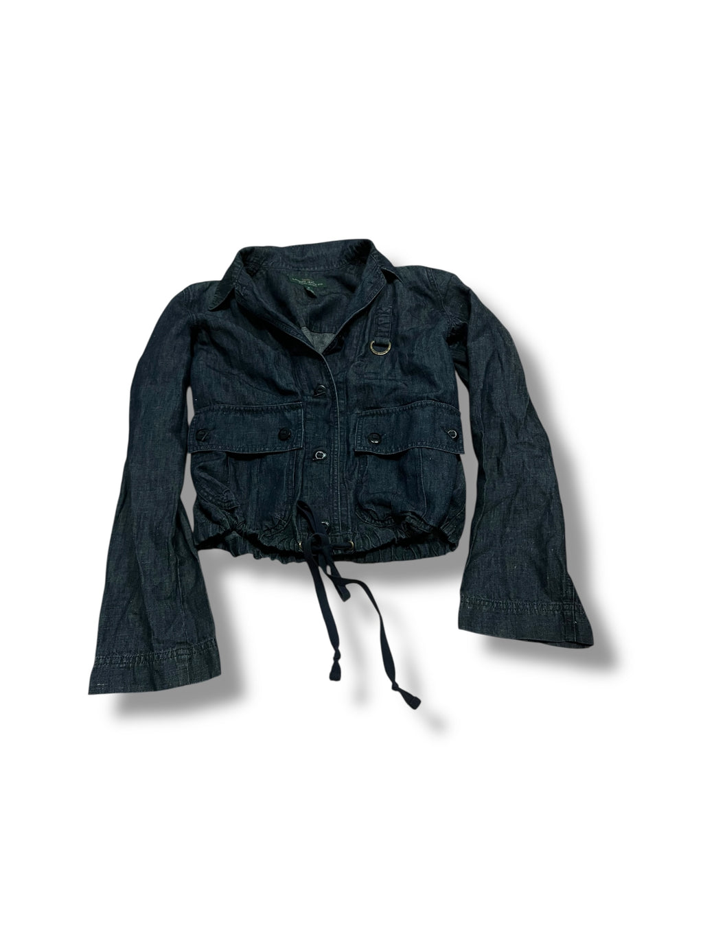 Rare Lauren Ralph Lauren  grunge dark navy denim jacket size medium