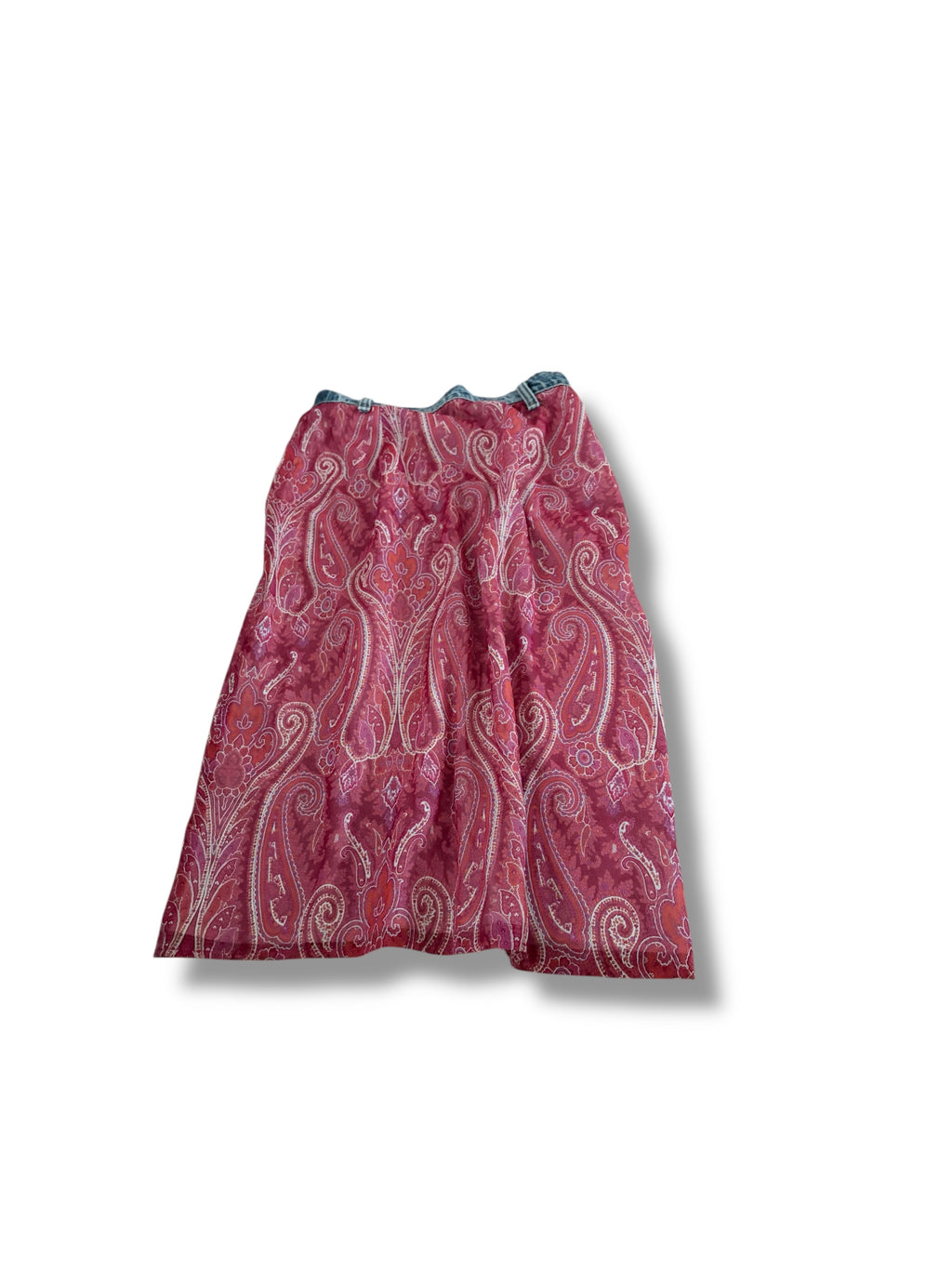 Denim paisley midi skirt size small